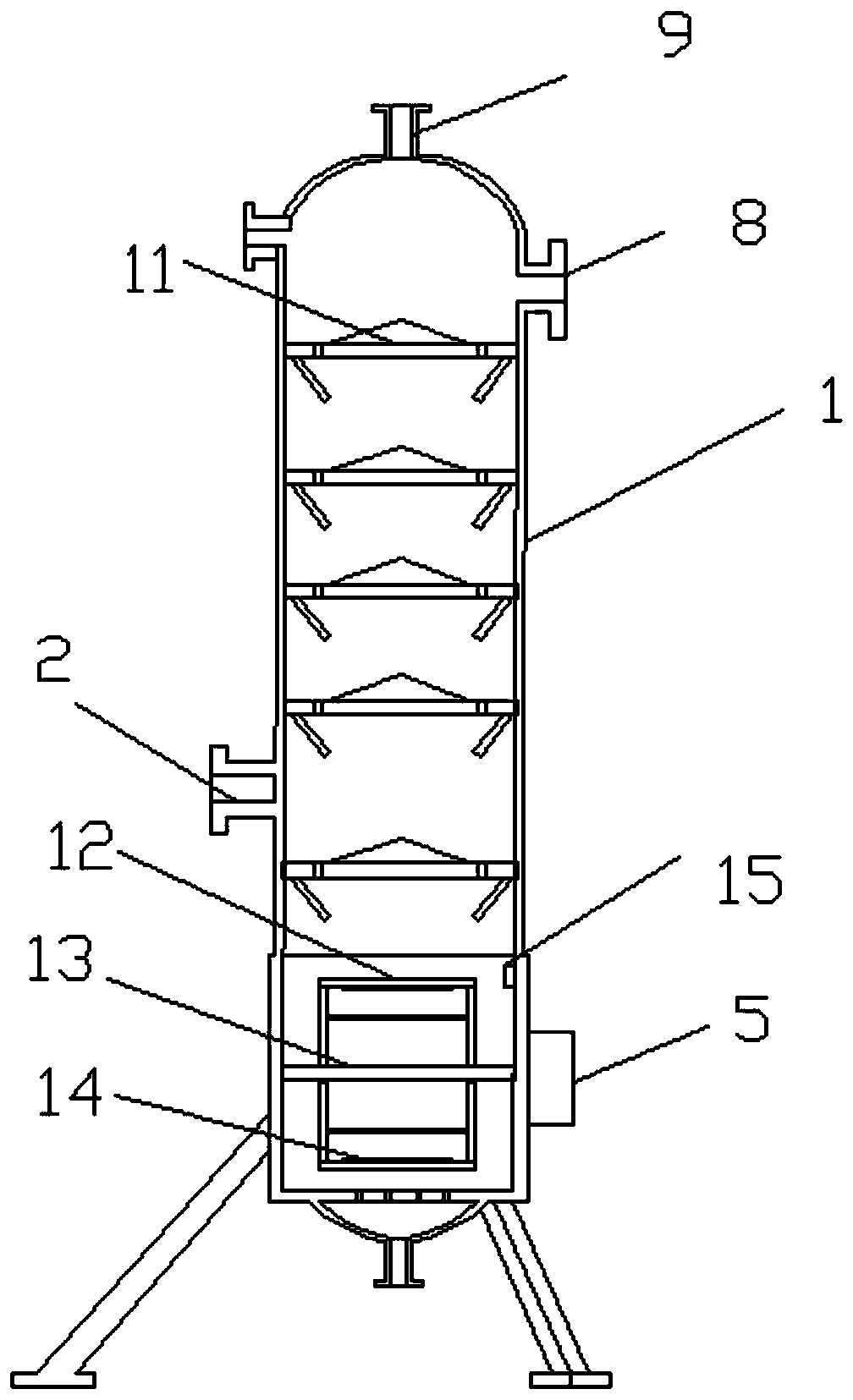 Integrated vacuum rectification equipment for vegetable oil