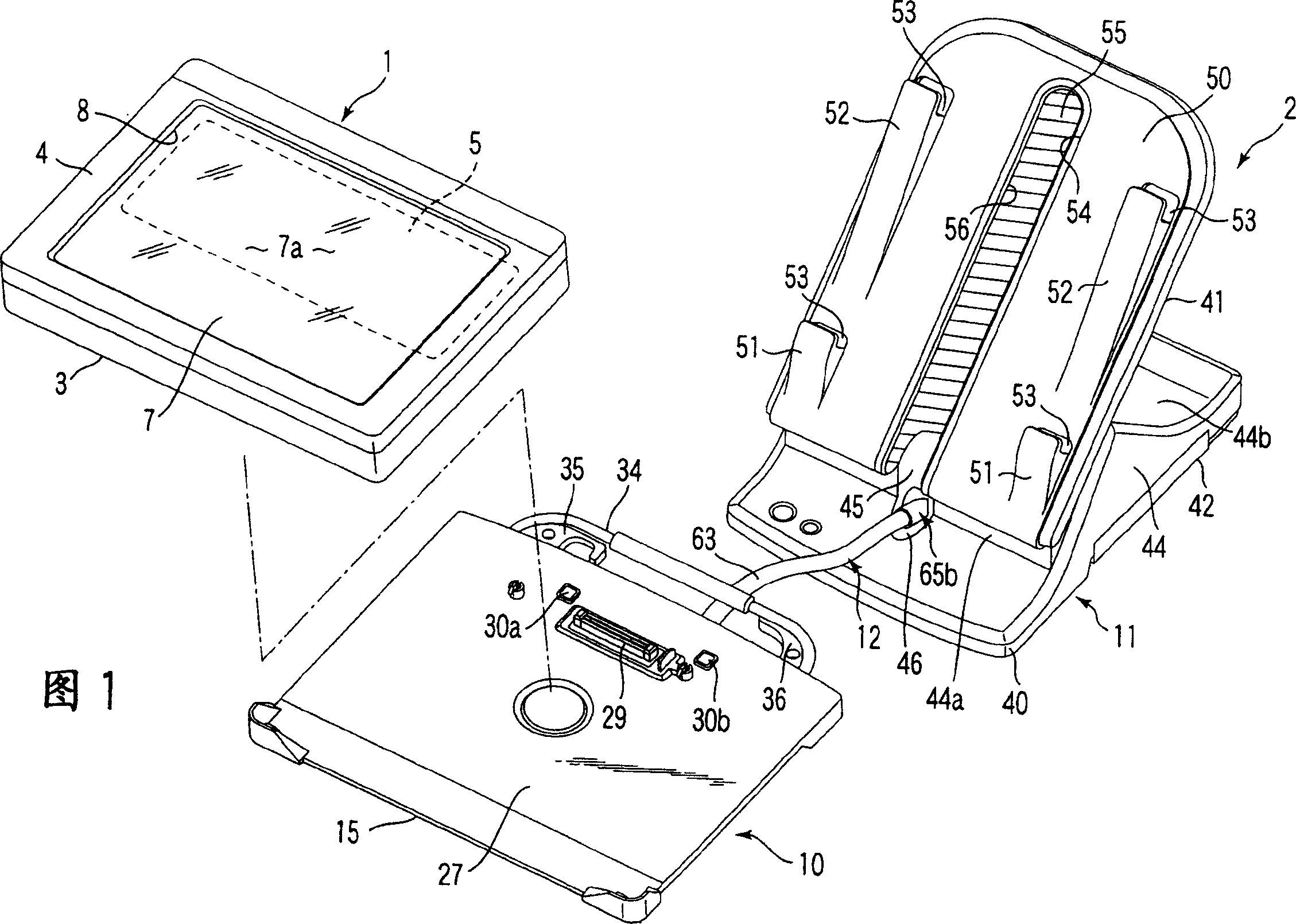 Support device with cable guide for leading cable locating line