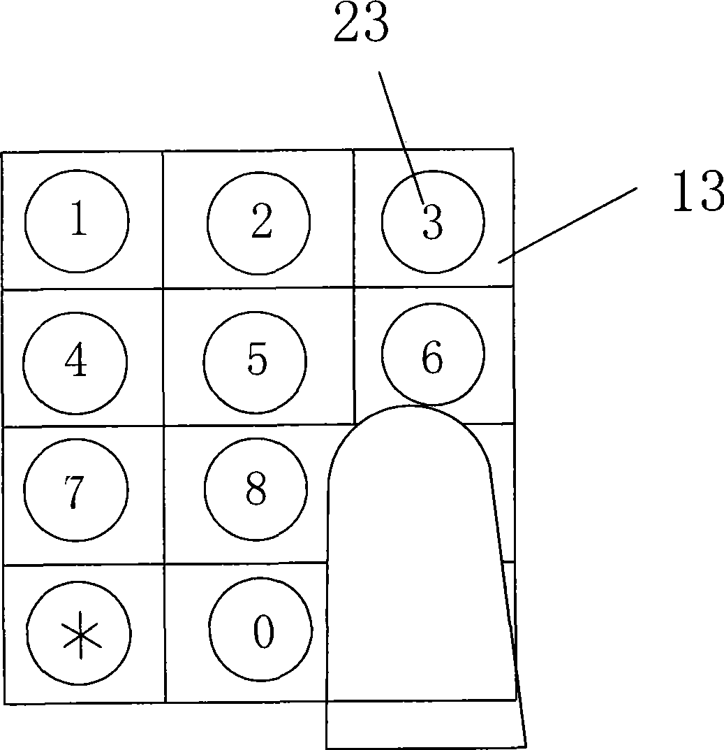 Mosaic type induction touch press-key