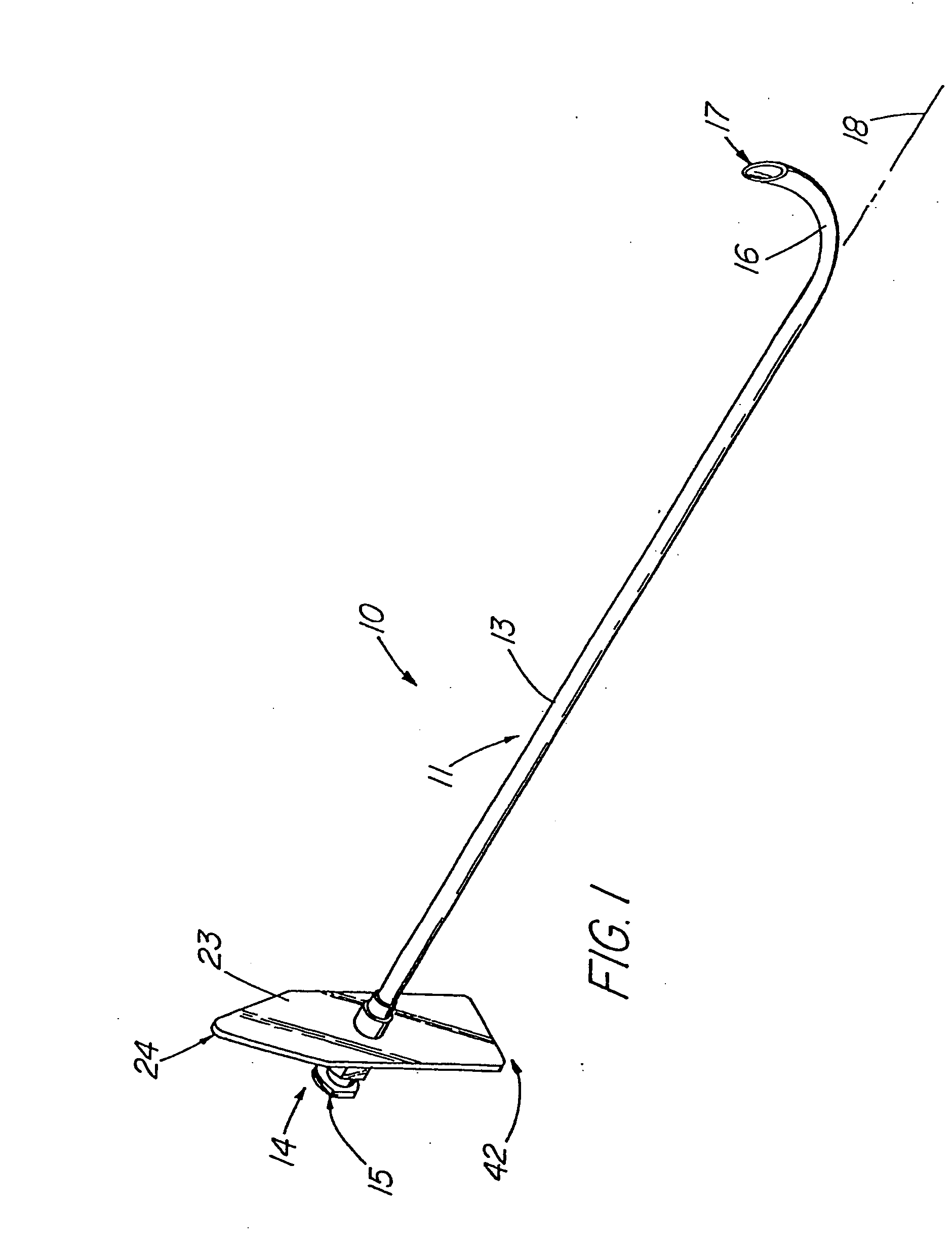 Hollow curved superelastic medical needle and method