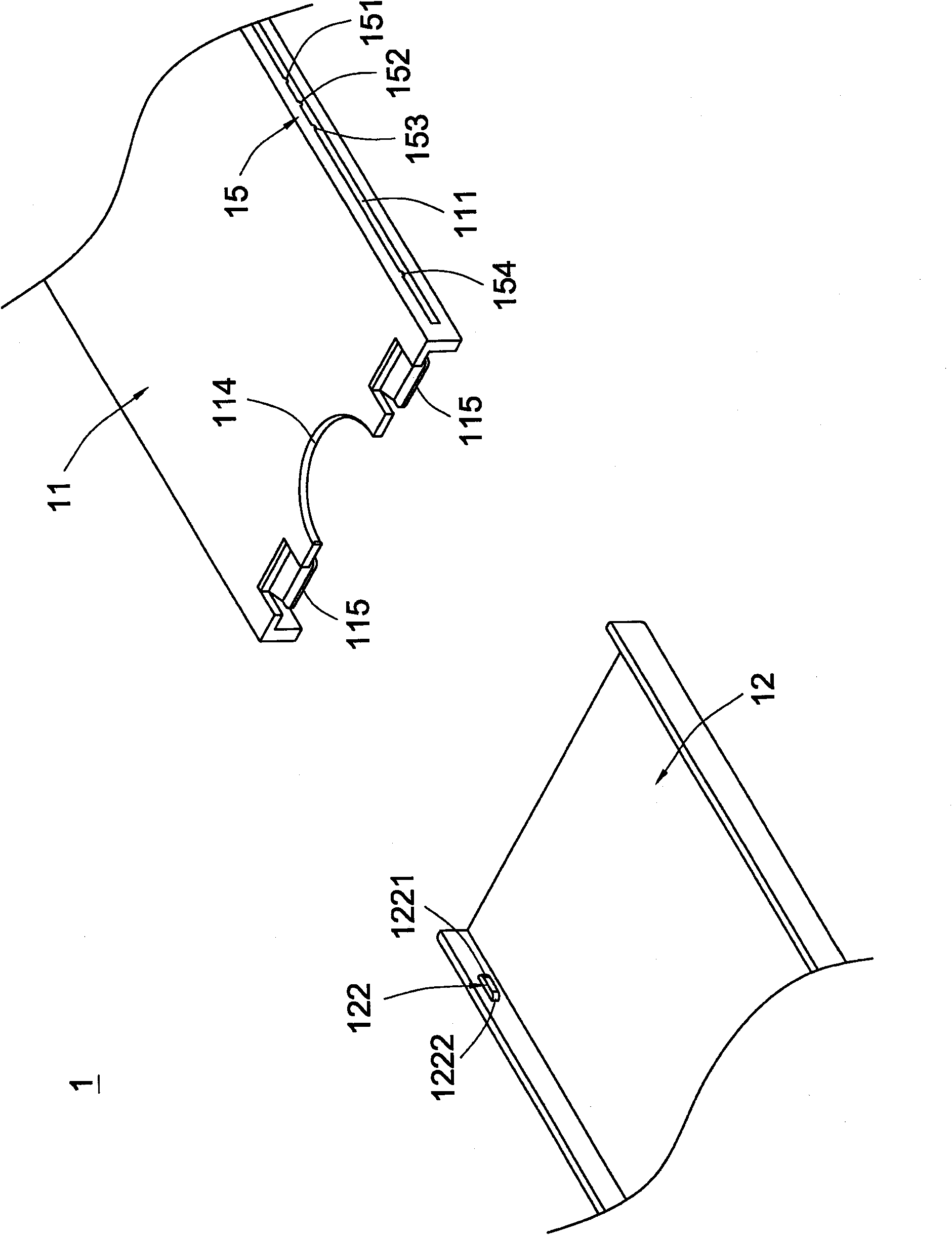 Business card case and document shooting device capable of being arranged on notebook computer