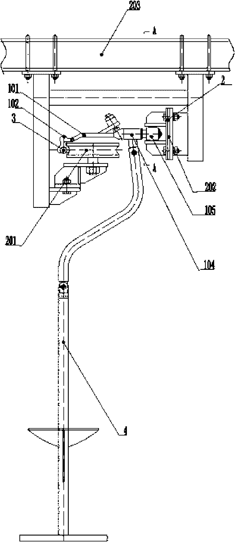 Fixed type rope clip device capable of turning