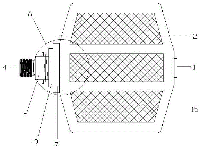 Self-adjustment horizontal type pedal structure