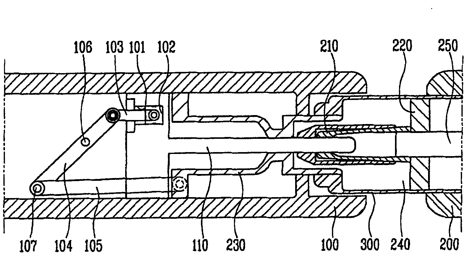 Gas insulating switch device