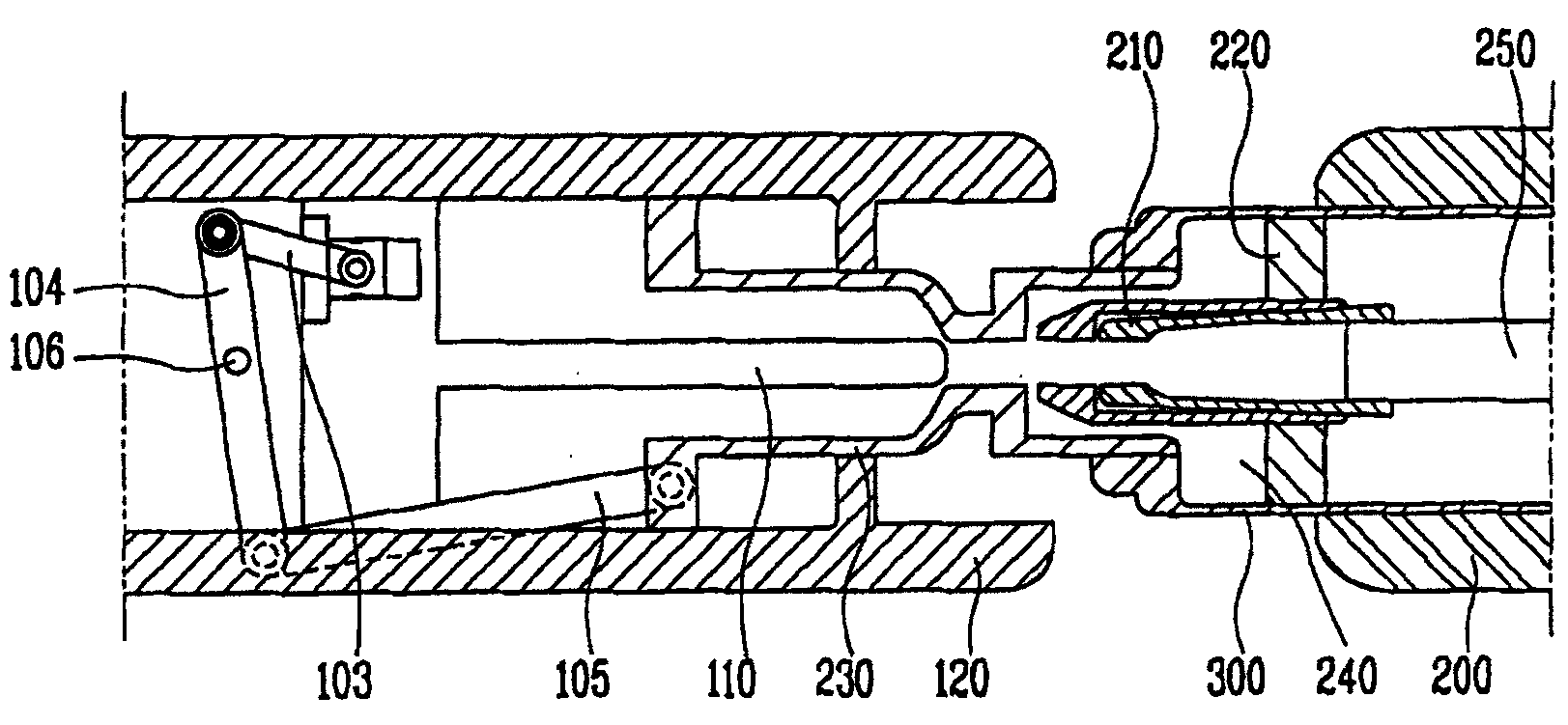 Gas insulating switch device