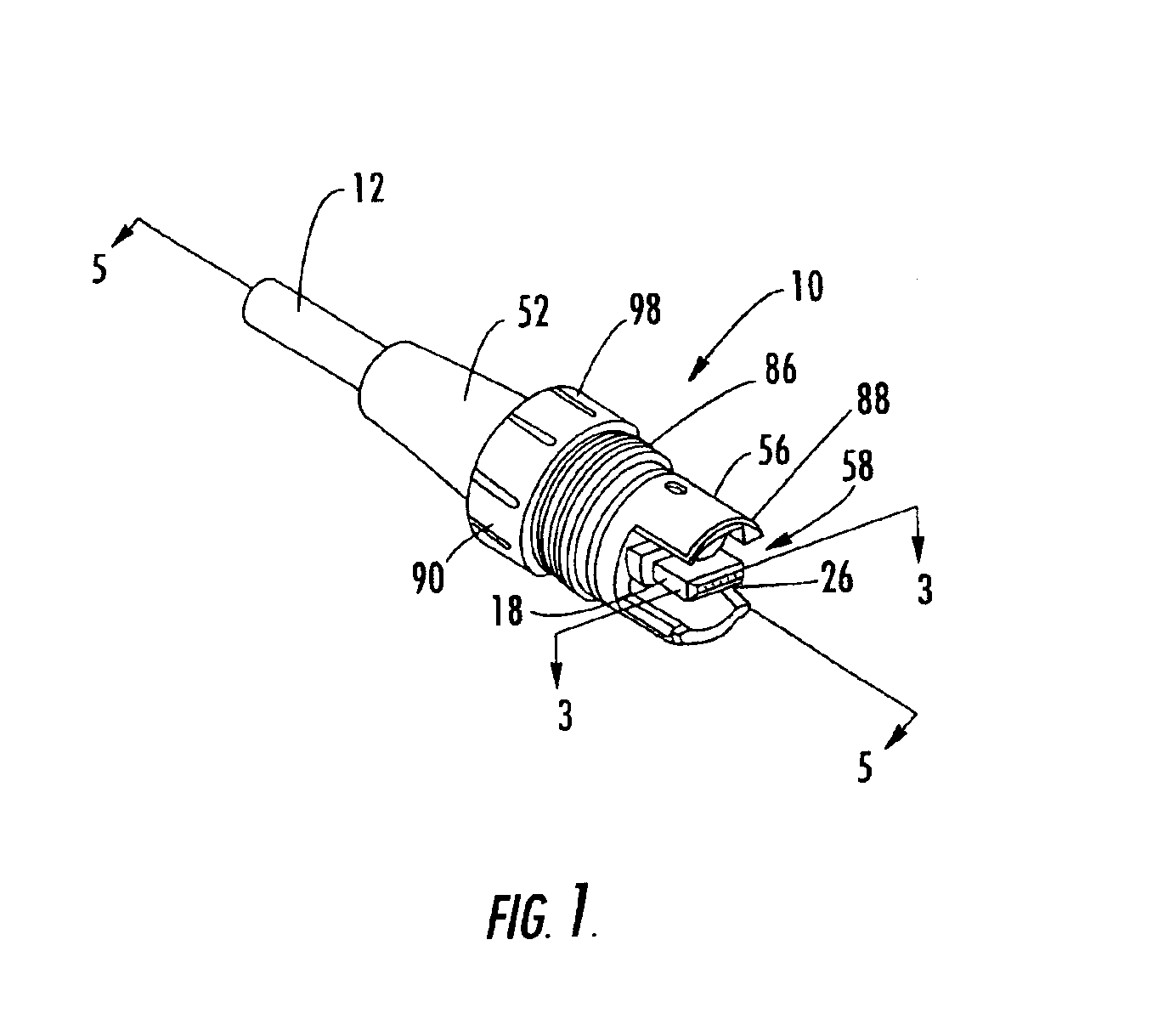 Fiber optic plug and receptacle assembly
