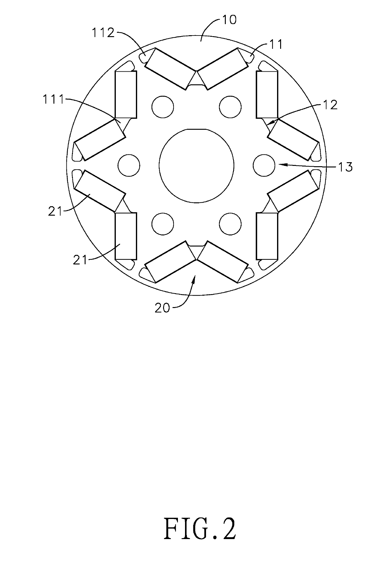 Motor rotor with holes