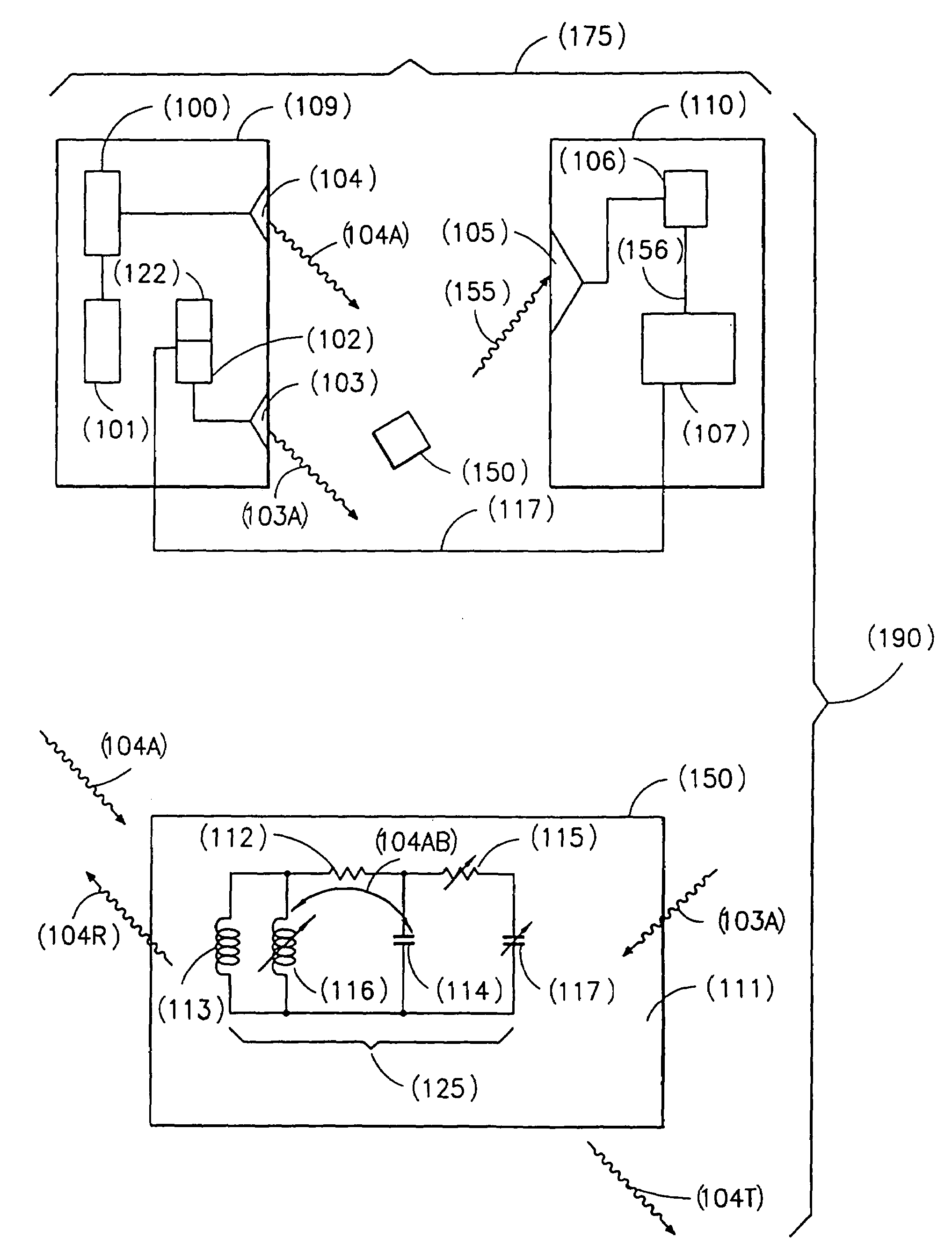 Modulation of the resonant frequency of a circuit using an energy field