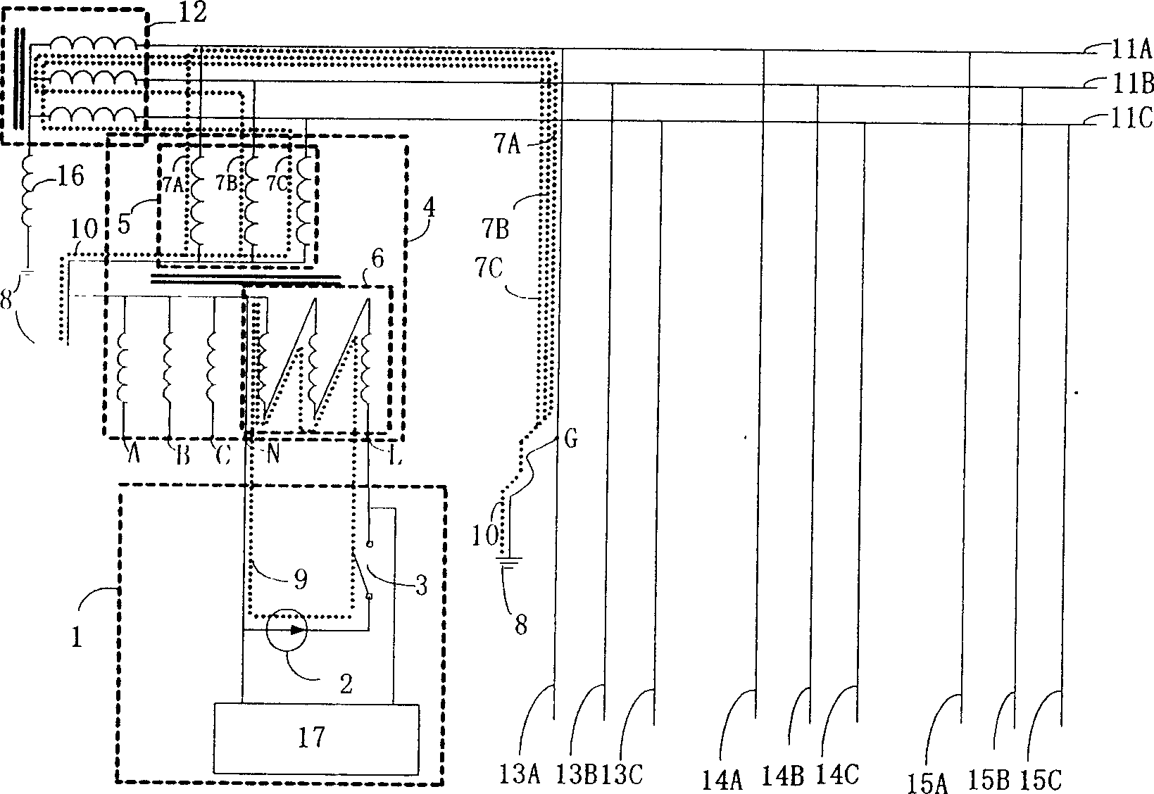 Single-phase grounding selection for small-current system
