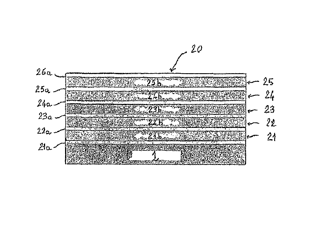 Organic optoelectronic device coated with a multilayer encapsulation structure and a method for encapsulating said device