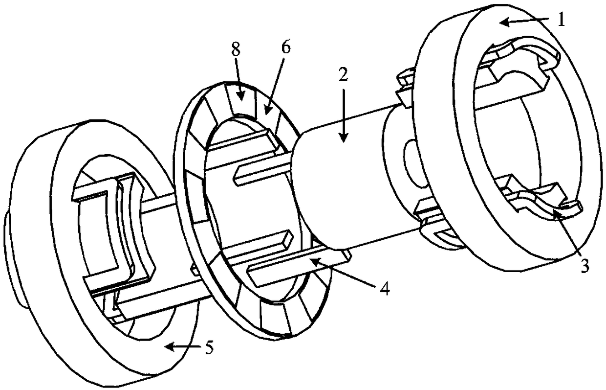 A double-layer stator permanent magnet bias radial magnetic bearing