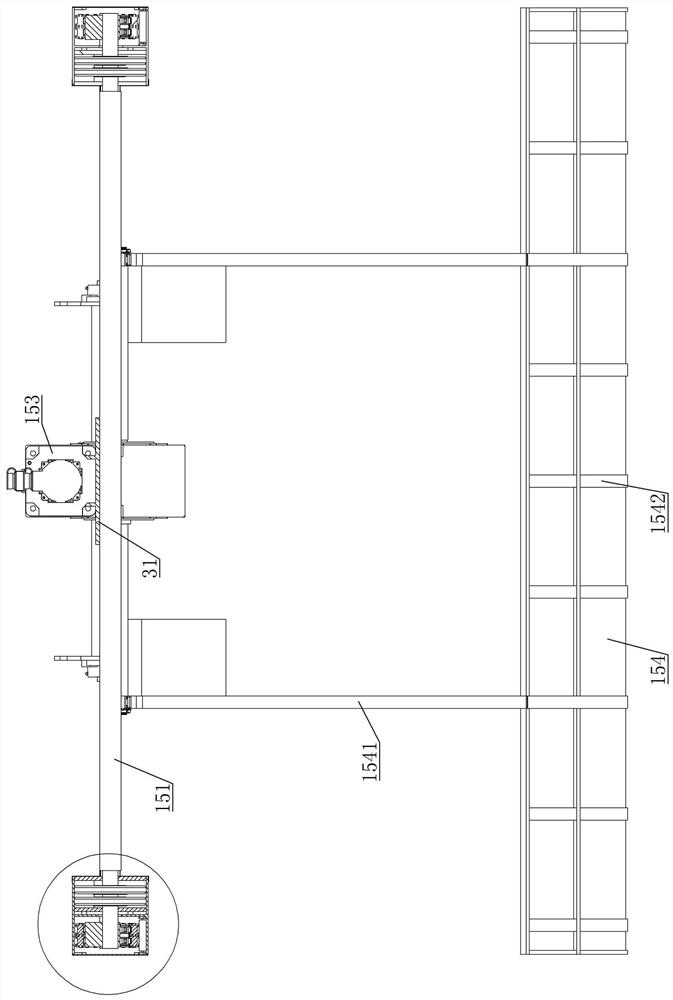 Swinging progressive scraper unloading device and dumper