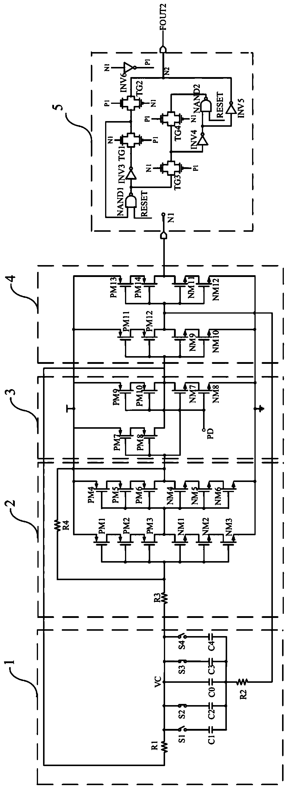 A CMOS relaxation oscillator circuit with a temperature compensation function