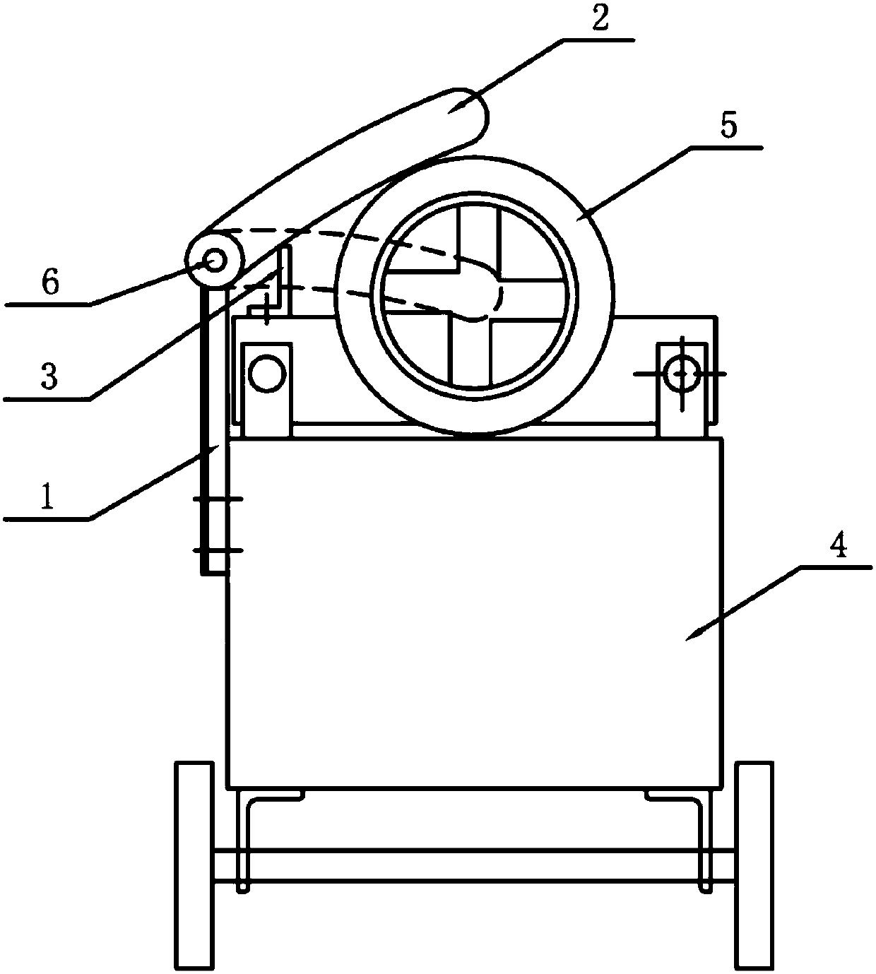 Moving stop iron positioning mechanism and threading machine