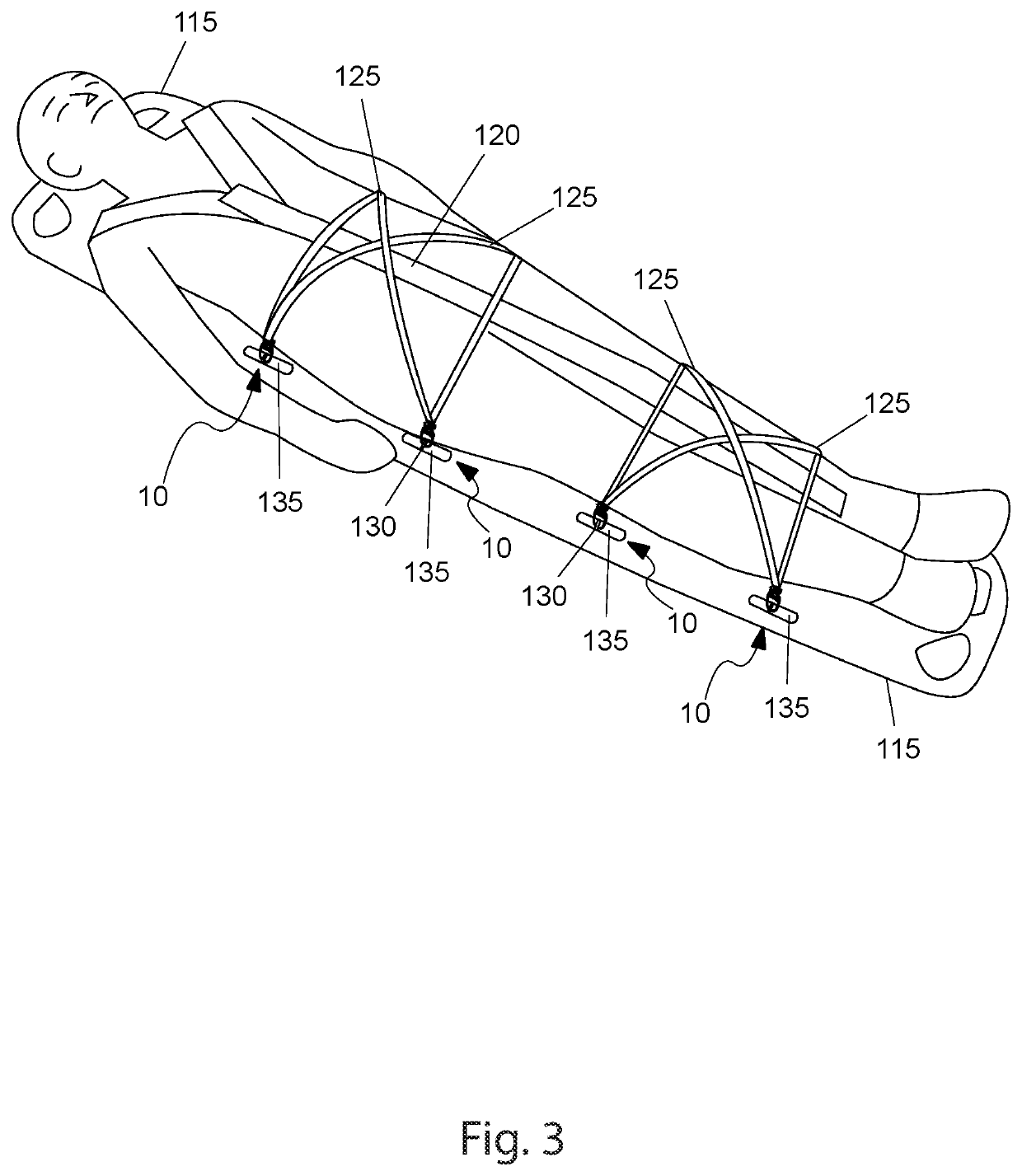 Easy release backboard strap clip