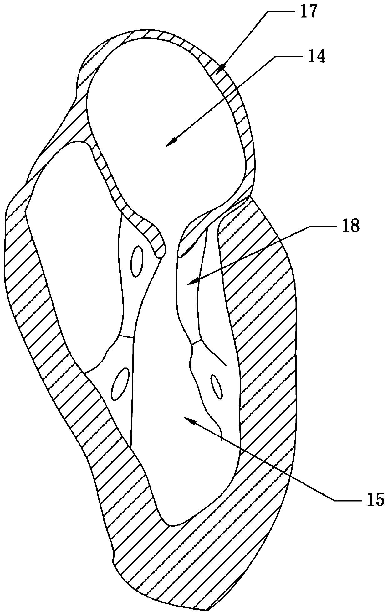 Pruning and measuring device for left atrium of transplanted heart, and use method of pruning and measuring device