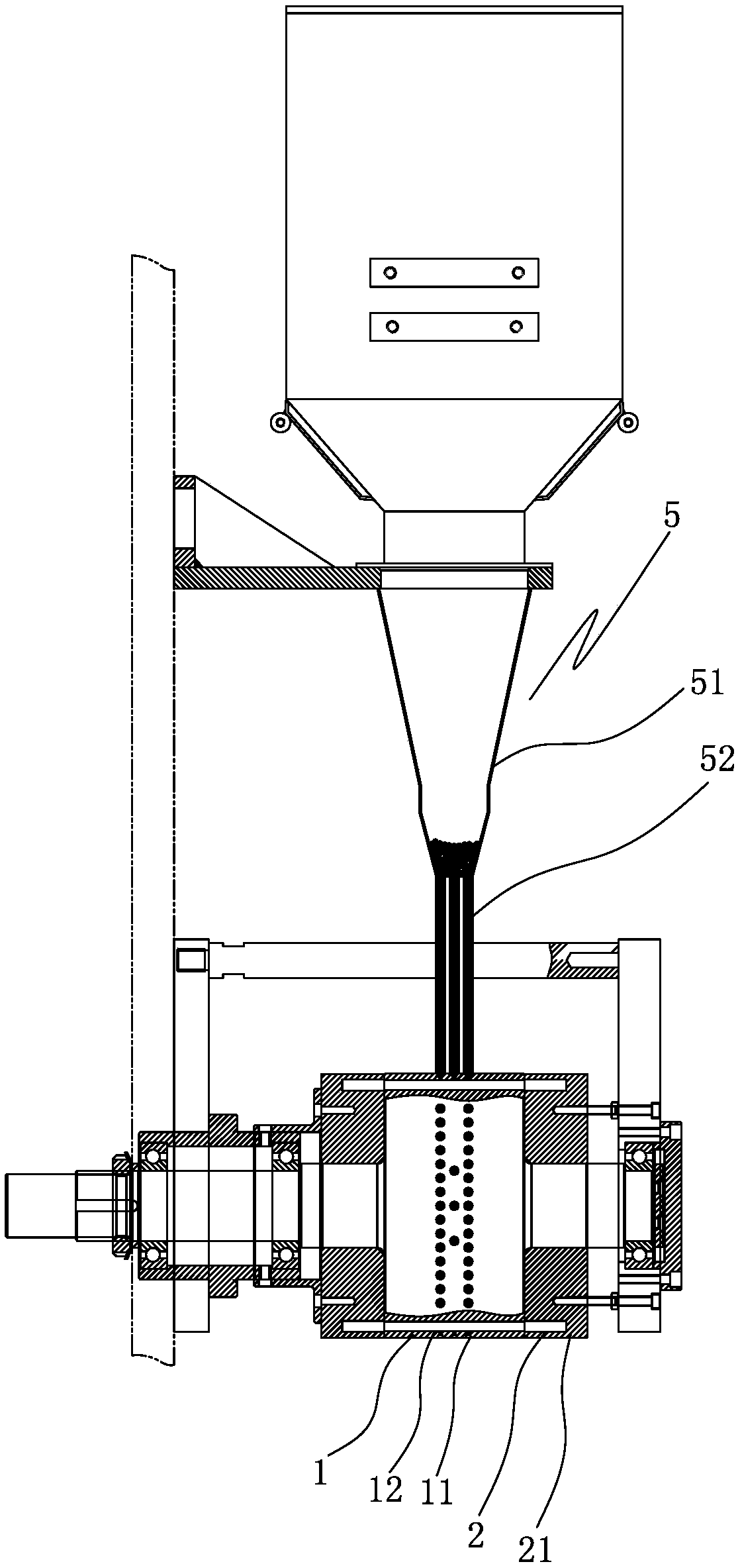 Production device and method of blasting bead sanitation product