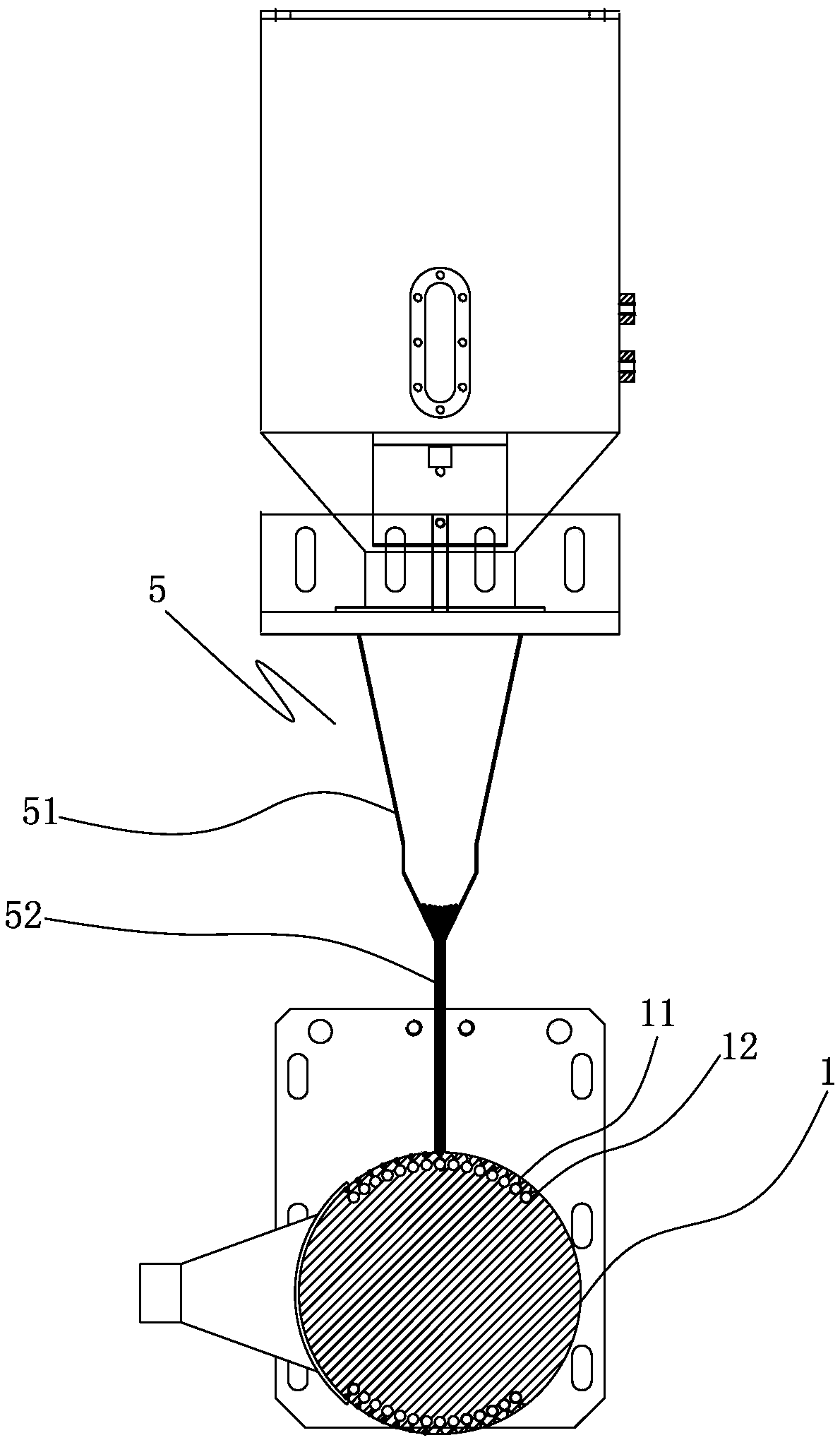 Production device and method of blasting bead sanitation product
