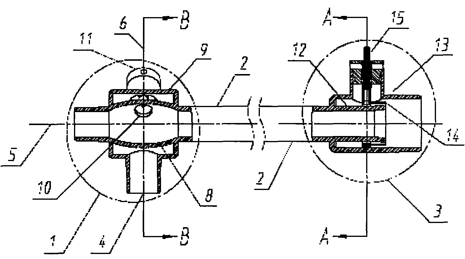 Discharge glass tube for axial quick-flow gas laser