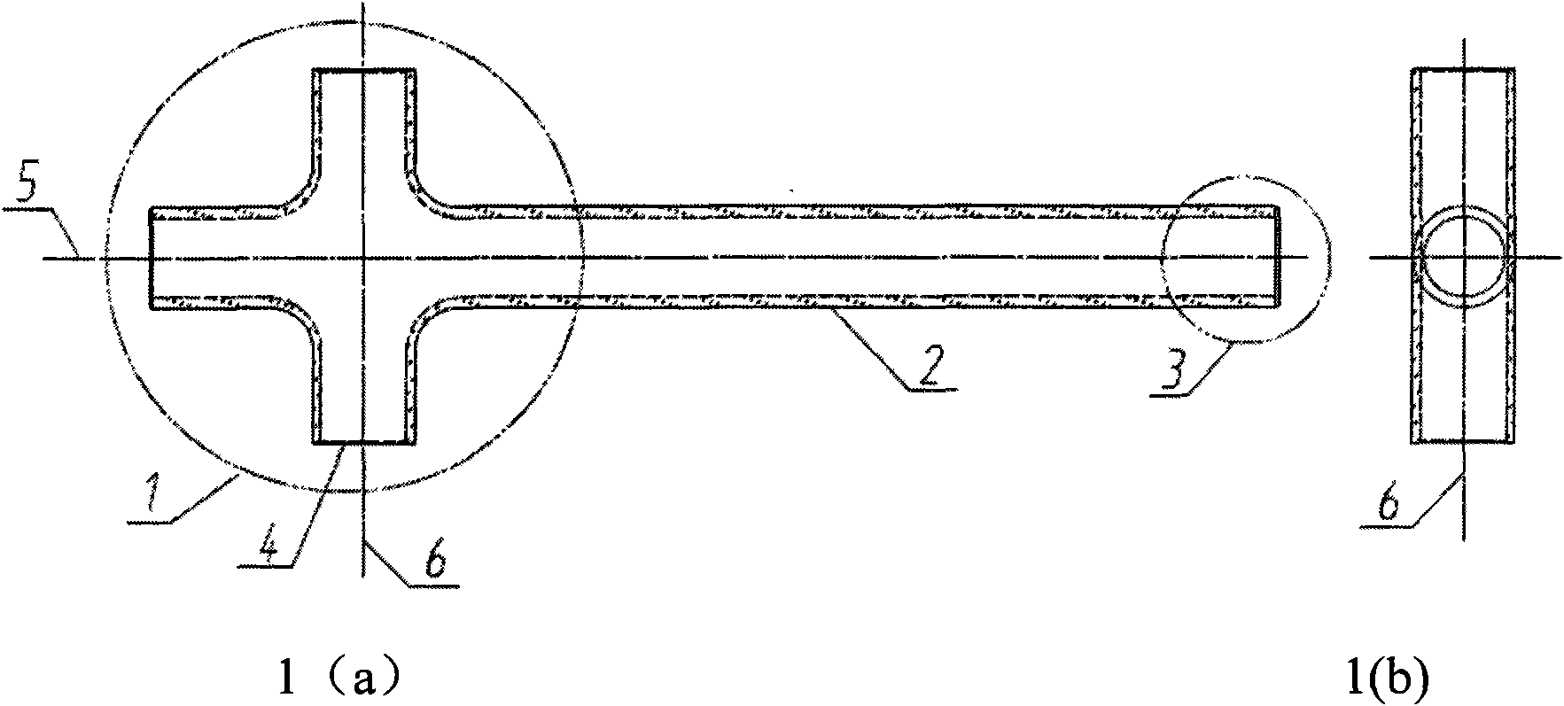 Discharge glass tube for axial quick-flow gas laser