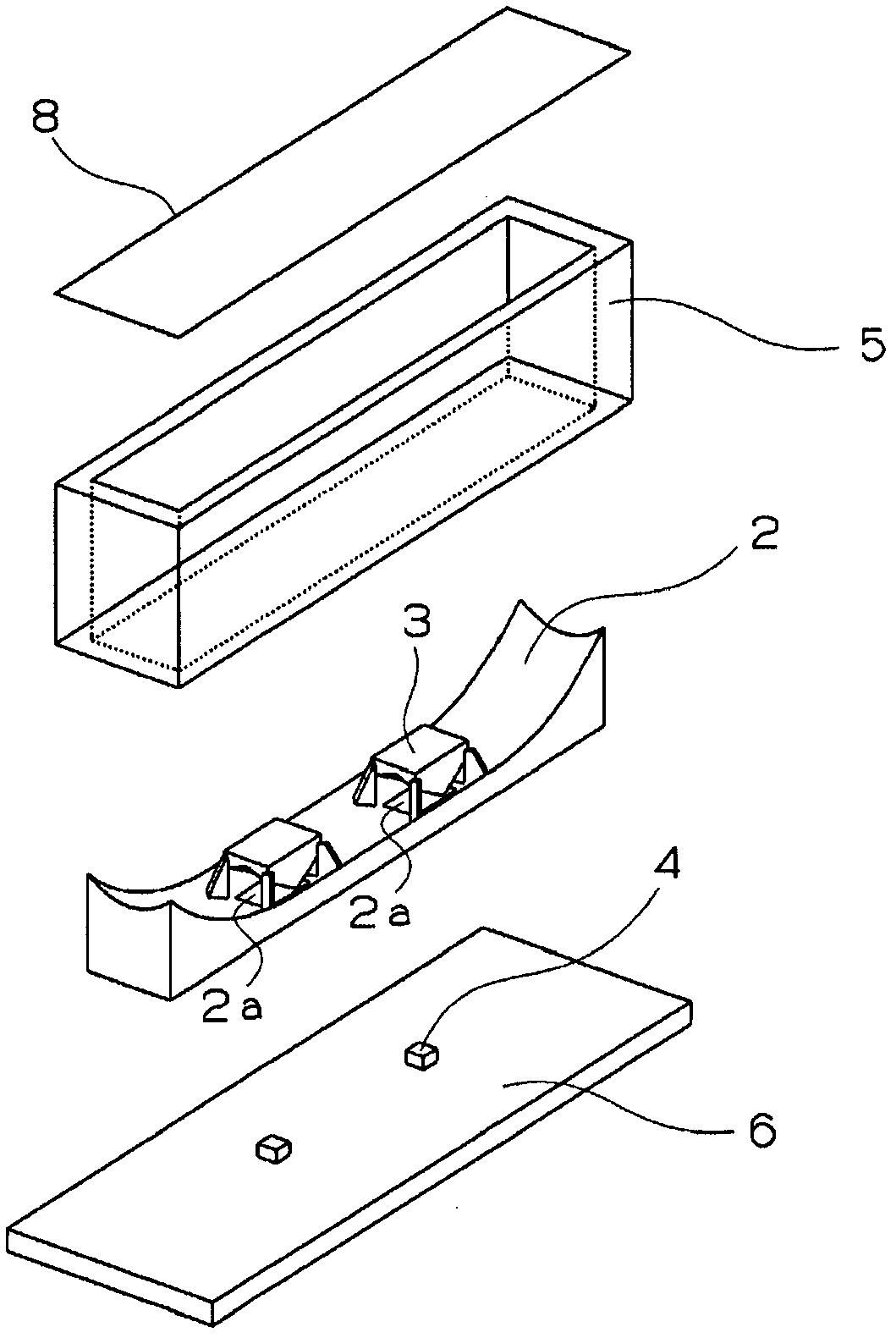 Surface-emitting LED cover, lighting device and display device