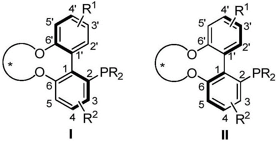Axial chirality monophosphine ligand in chiral bridging and preparation method thereof