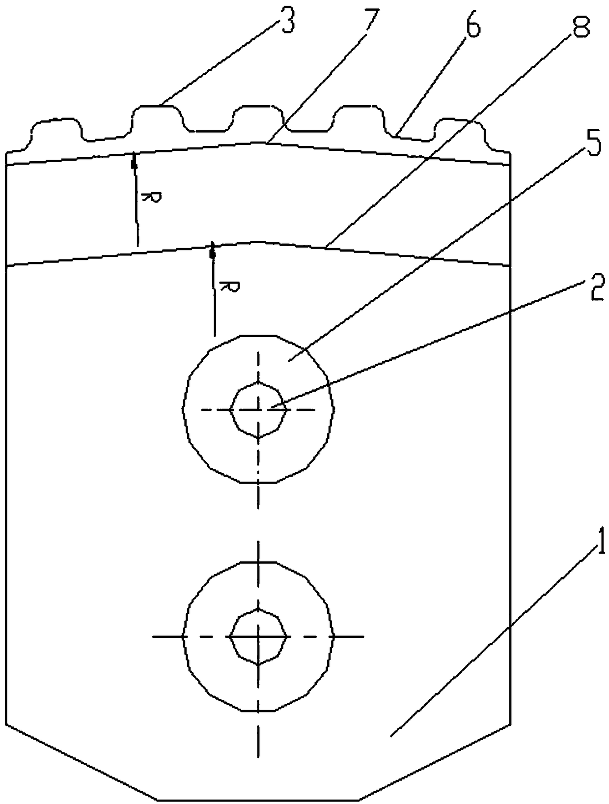 Stirring knife for stabilized soil mixing plant