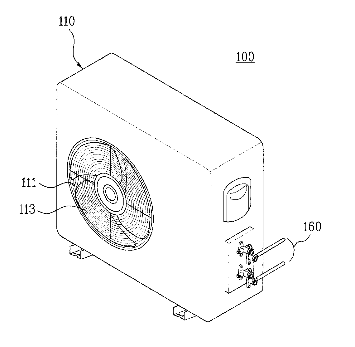 Ventilating device and outdoor unit having the same