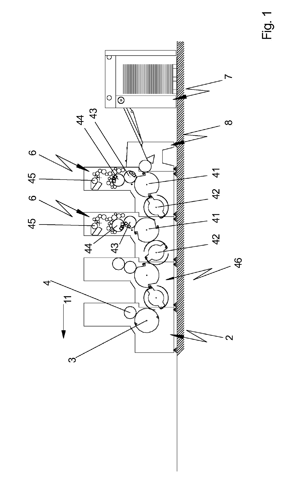 Device for treating substrates