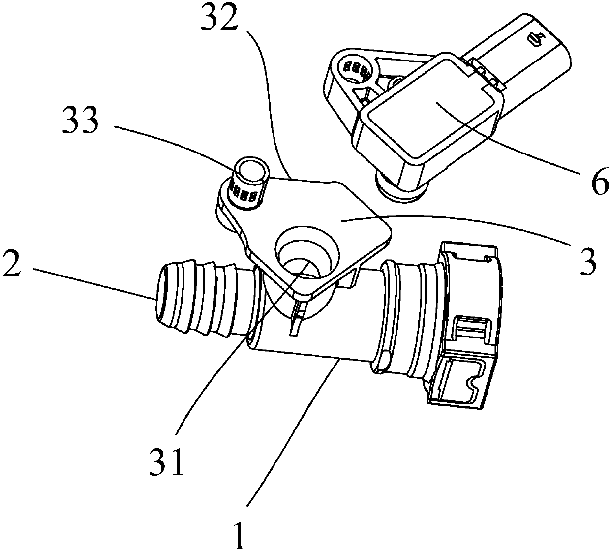 Connector for vehicle pipeline and vehicle crankcase ventilation pipeline with same