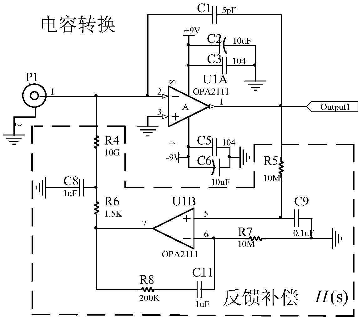 High-gain low-noise weak pulse current signal amplification circuit