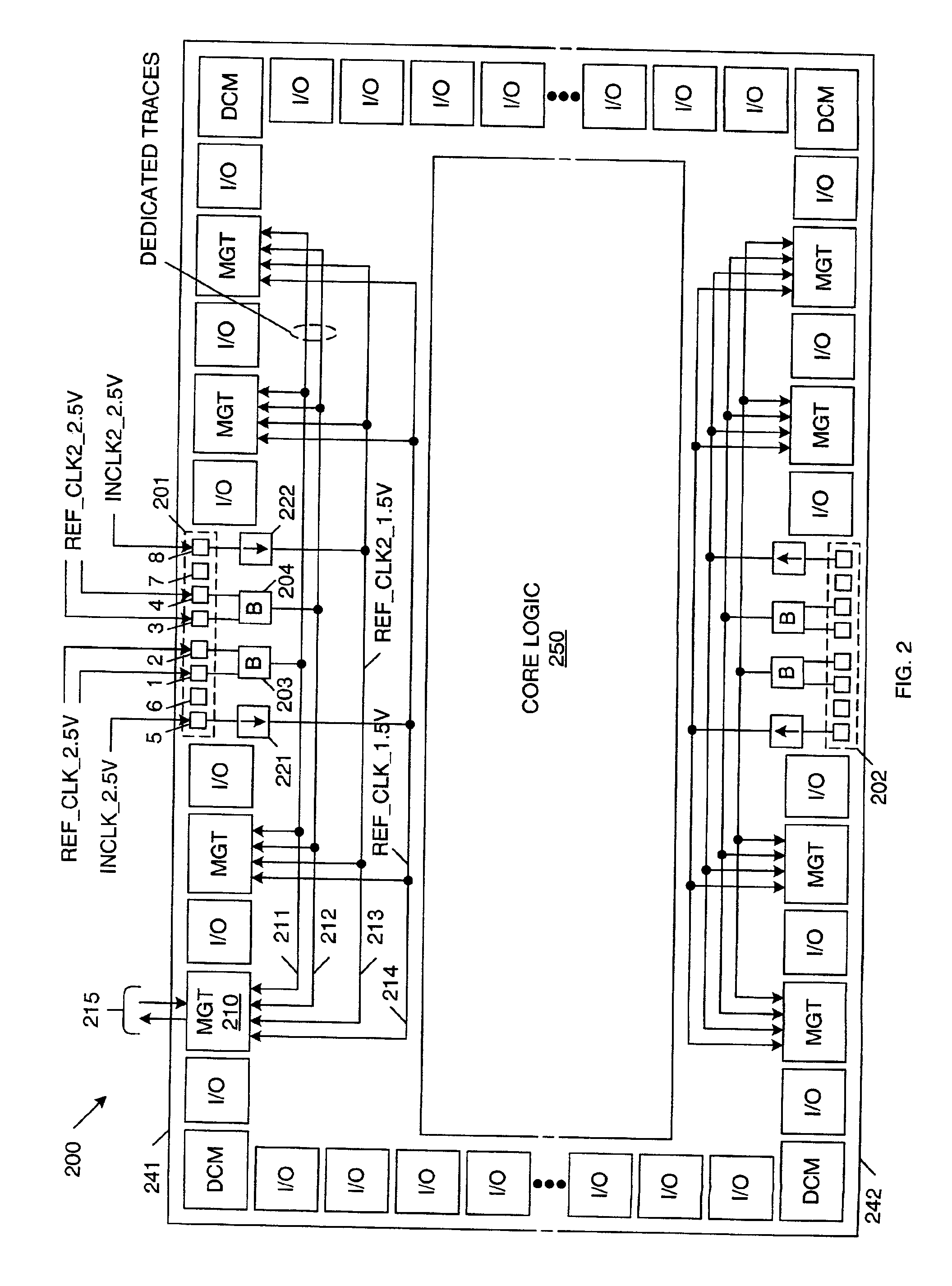 Low jitter clock for a physical media access sublayer on a field programmable gate array