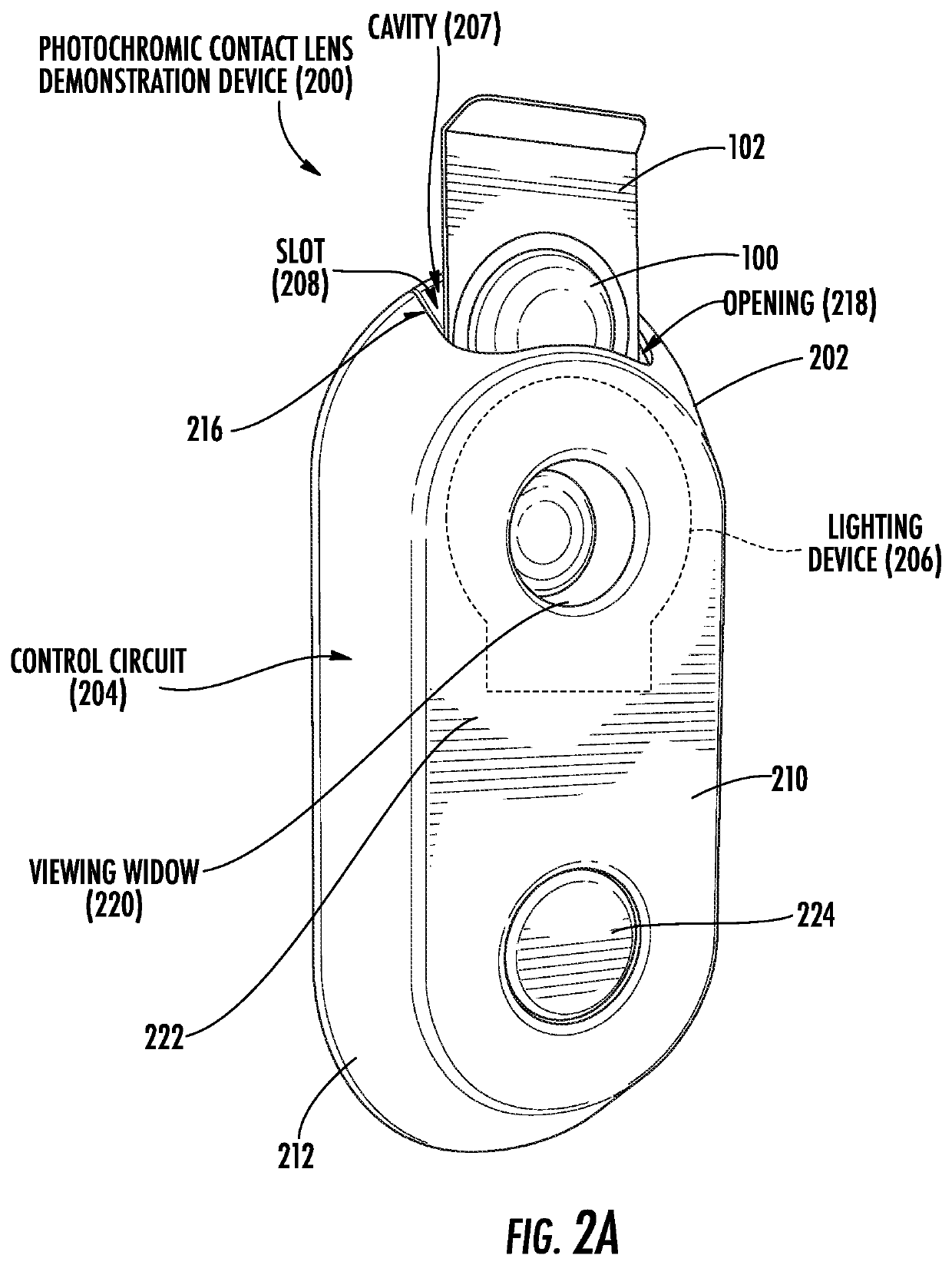 Light-sensitive photochromic contact lens demonstration devices and related methods