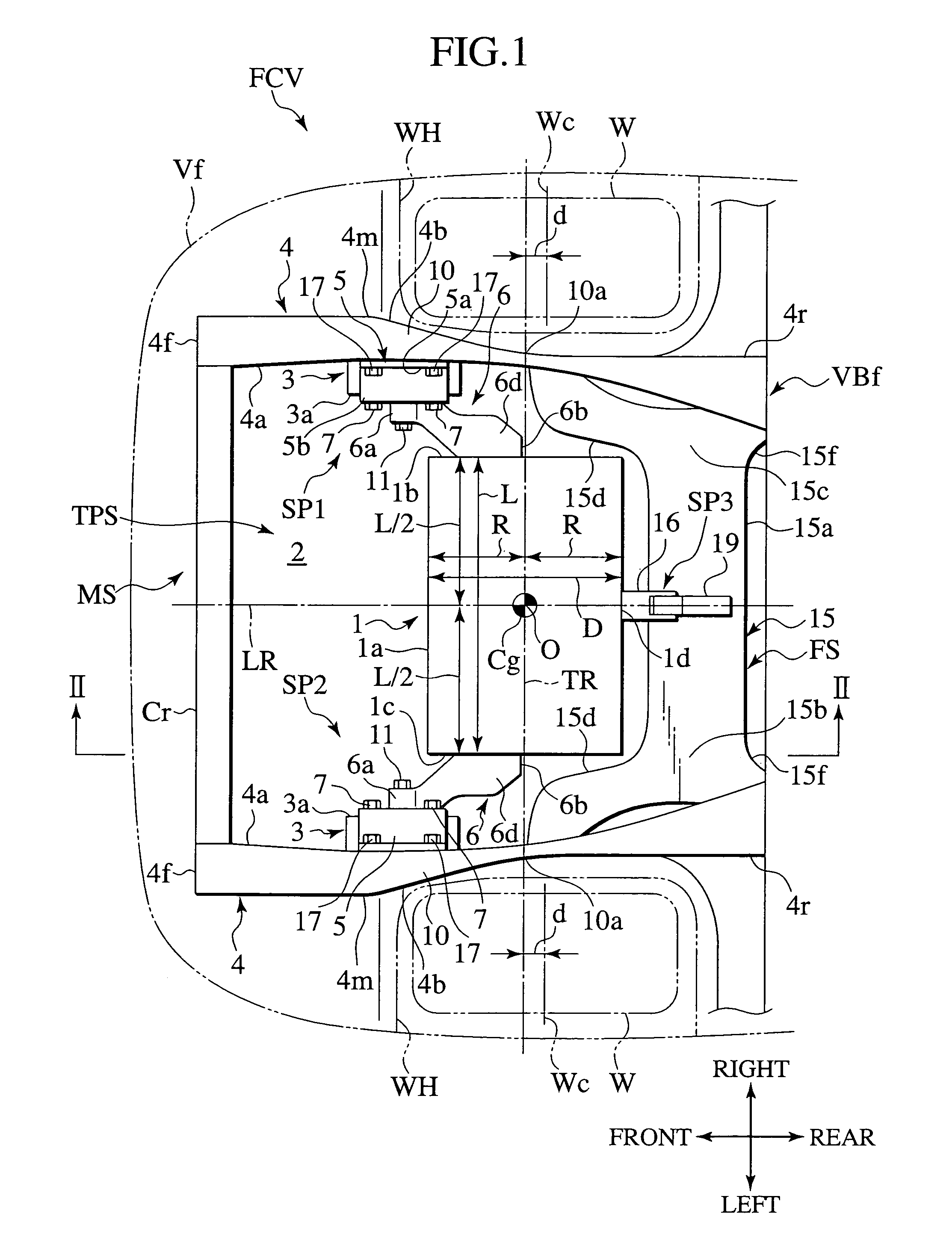 Drive motor mounting structure