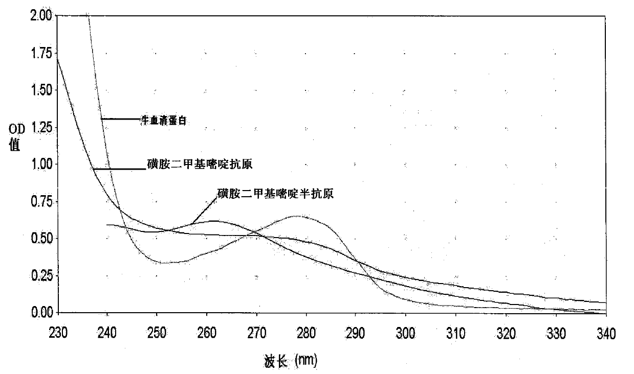 Sulfamethazine antigen, preparation method and application thereof