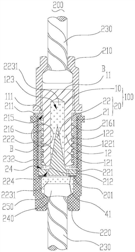 Plug-in matching assembly, plug-in structure and precast pile connecting mechanism