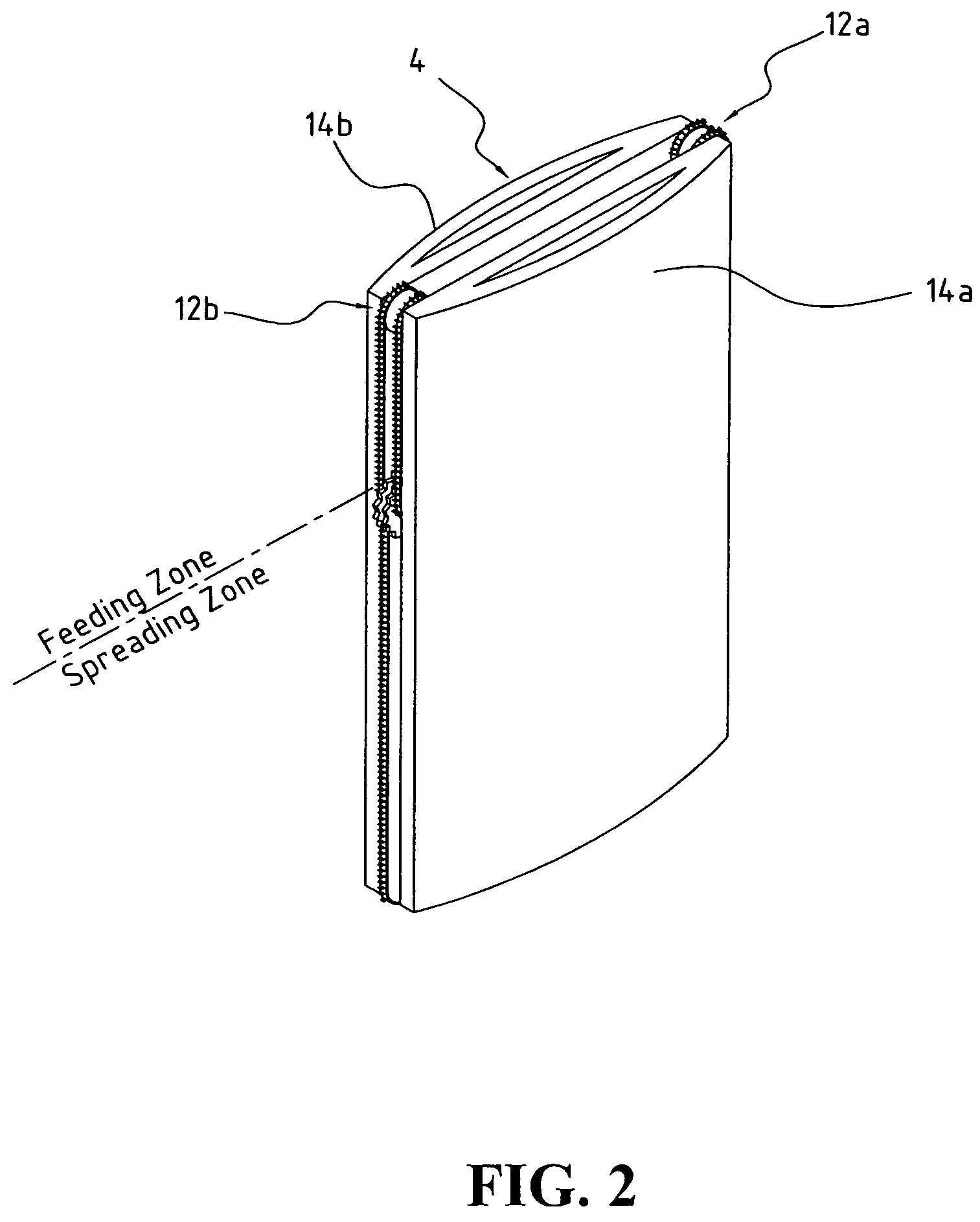 Stretchable high-loft flat-tube structure from continuous filaments