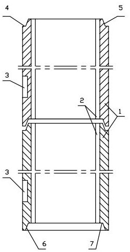 Butt joint inserting type flue gas exhaust pipeline