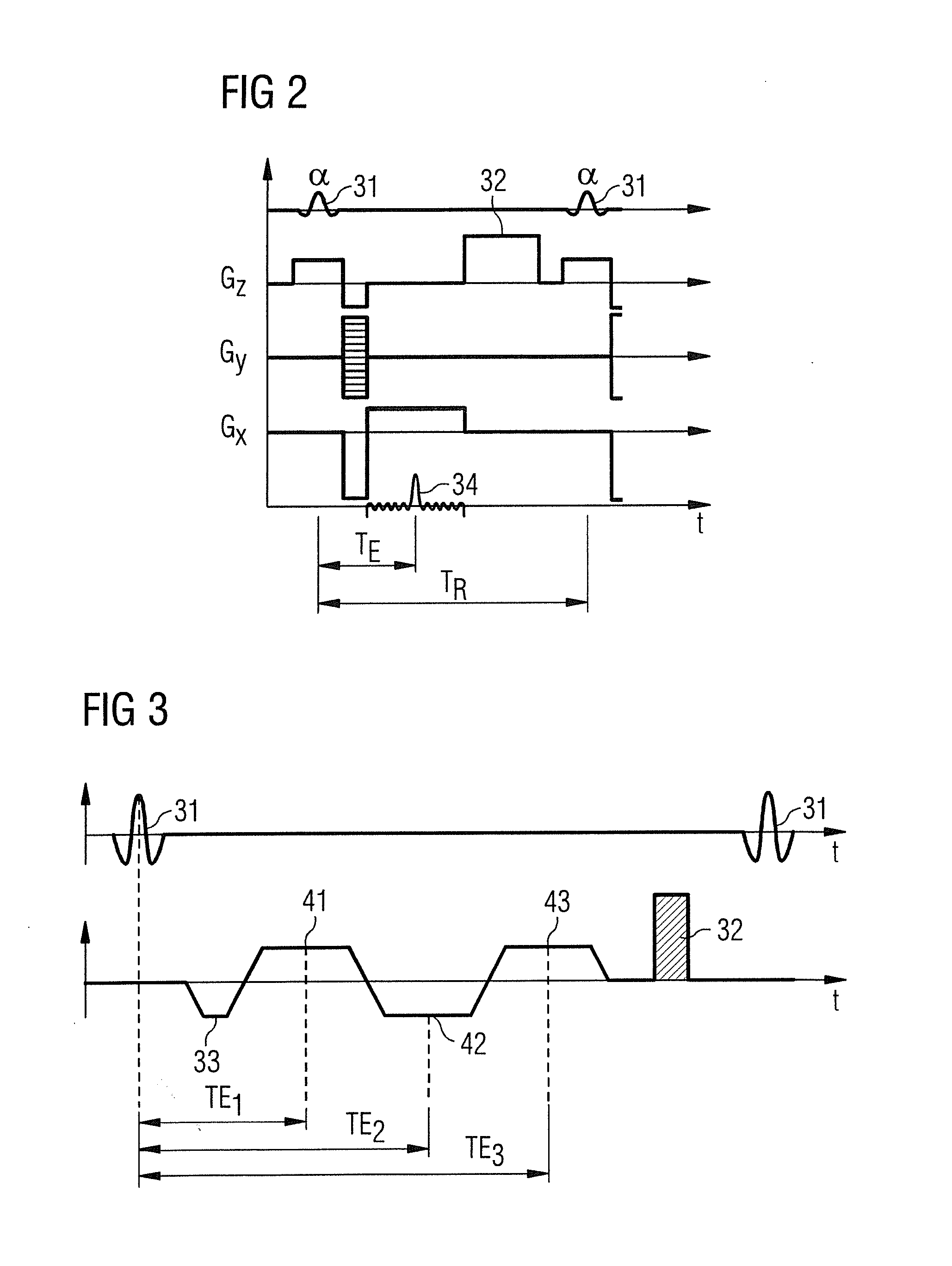 Method and magnetic resonance system to determine the t1 time of water and the t1 time of fat