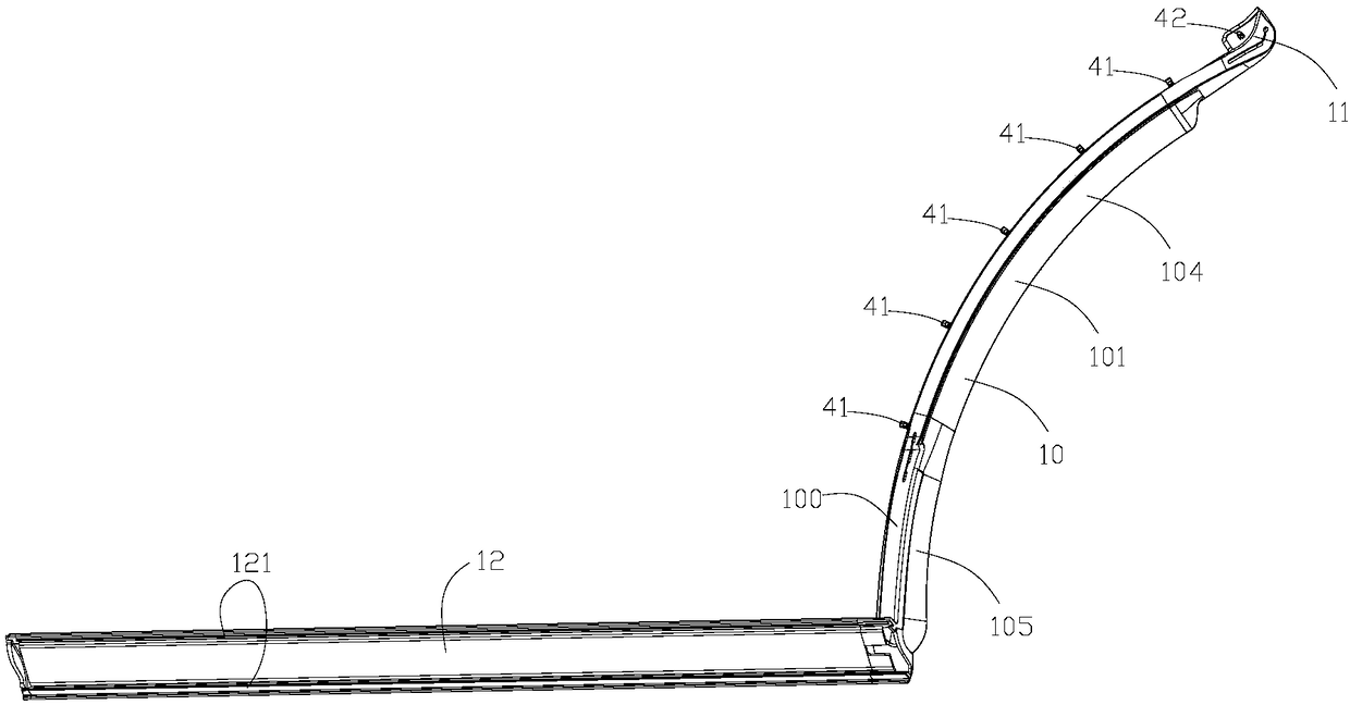 Vehicle door antifouling strip, mounting structure of vehicle door antifouling strip and vehicle