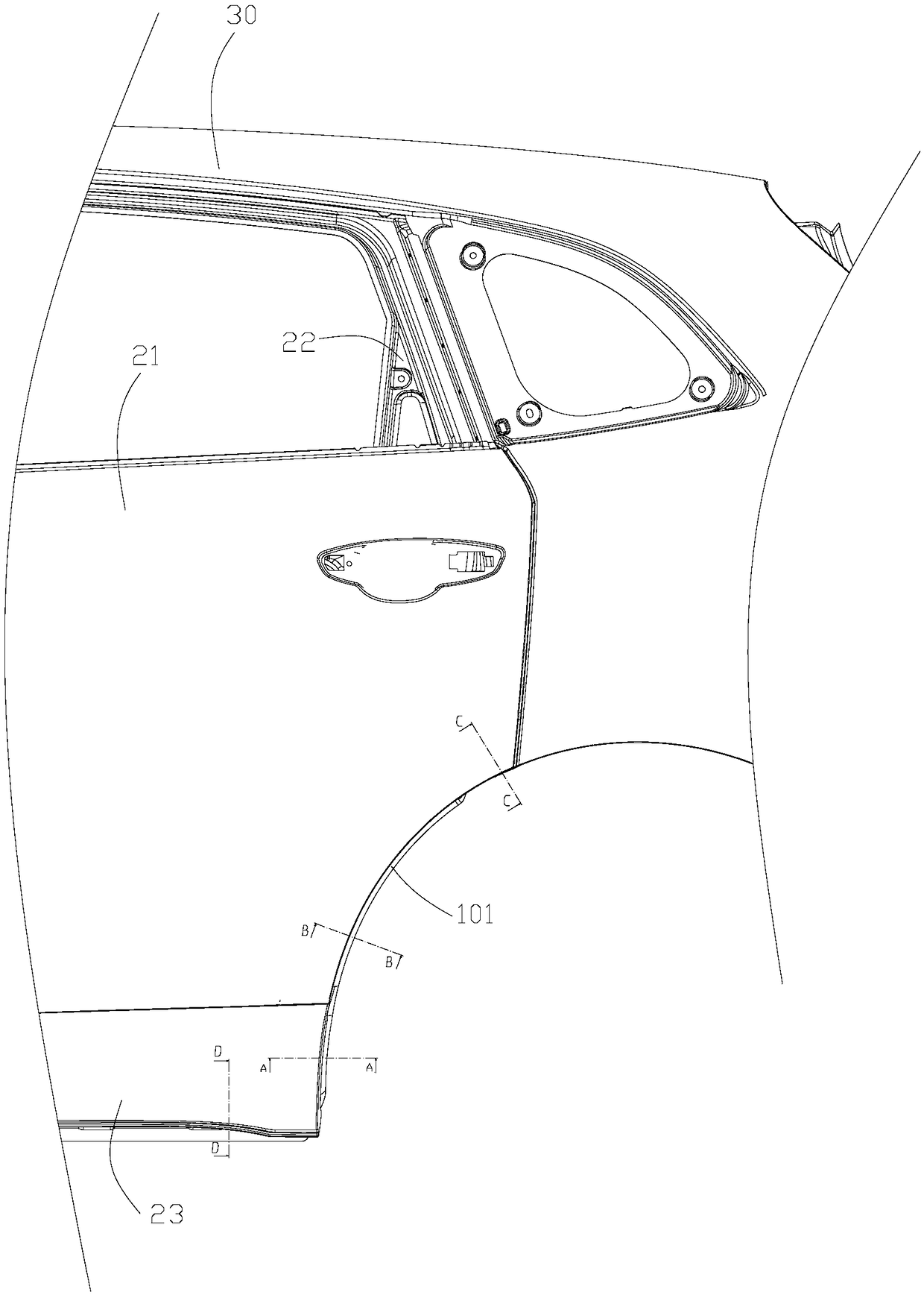 Vehicle door antifouling strip, mounting structure of vehicle door antifouling strip and vehicle