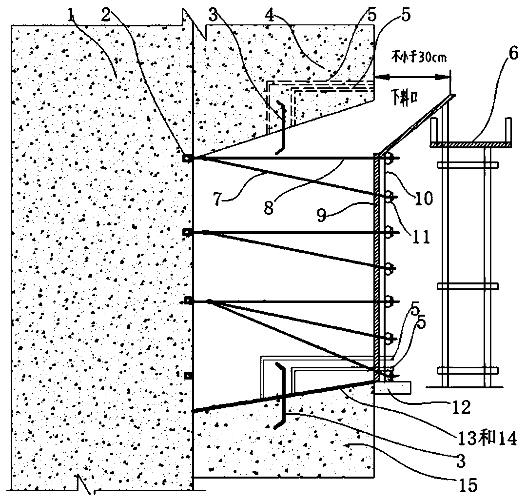 Construction method for integrated unilateral formwork of circular lining wall based on inverse method