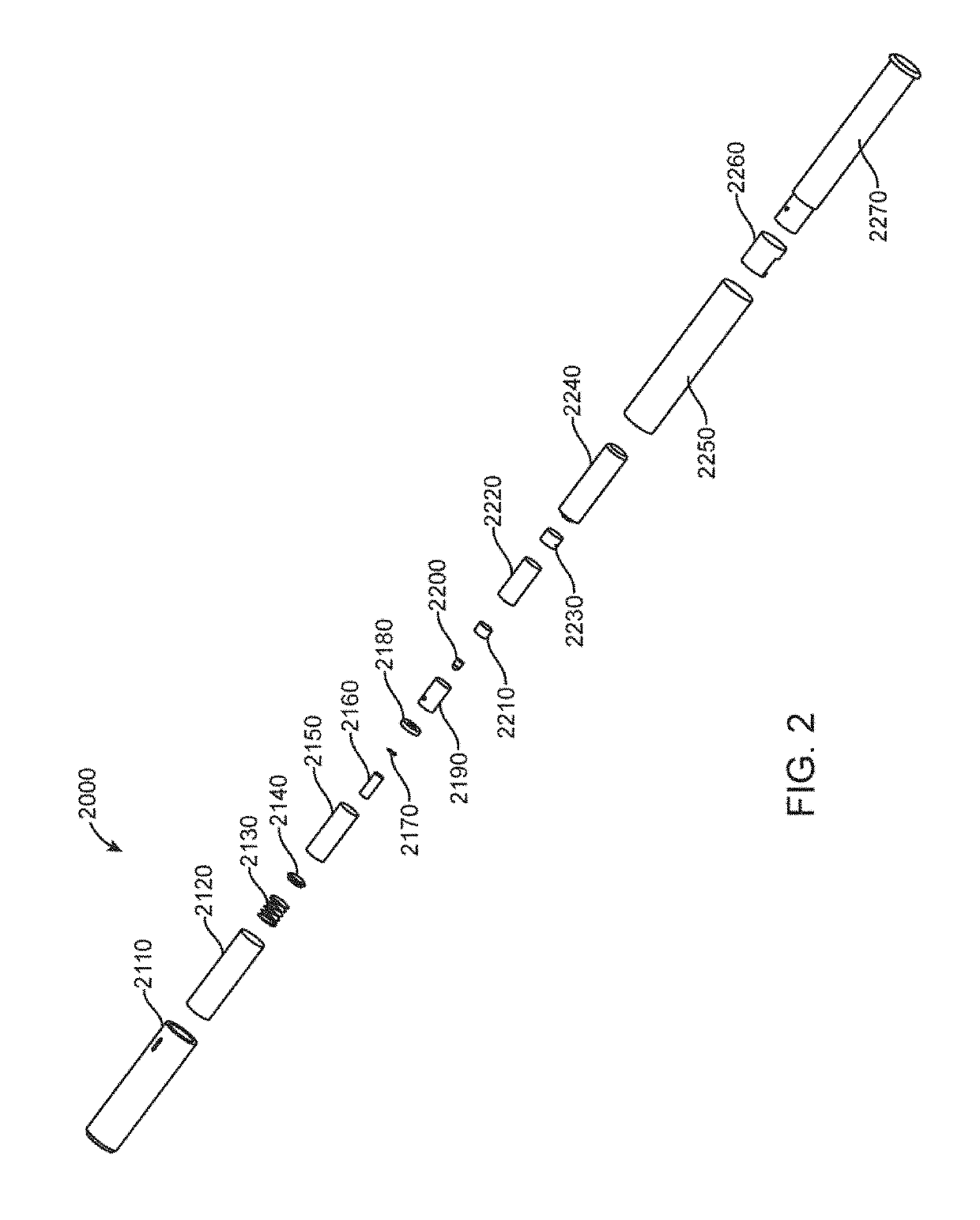 Hand-held inhalable vapor producing device and method