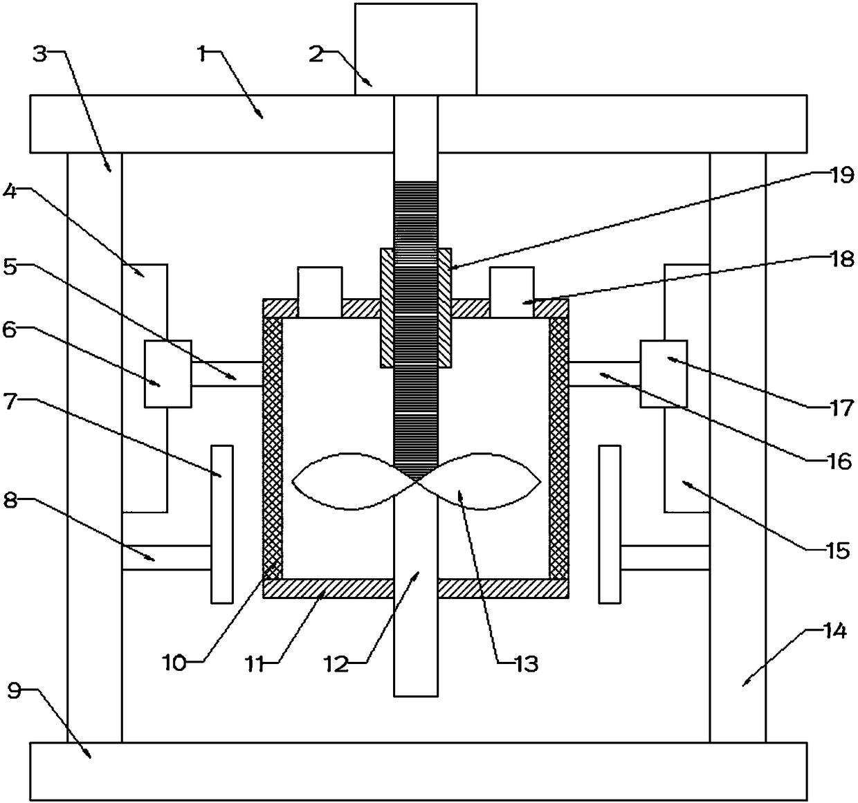 Reciprocating stirring device for drying silkworm cocoons