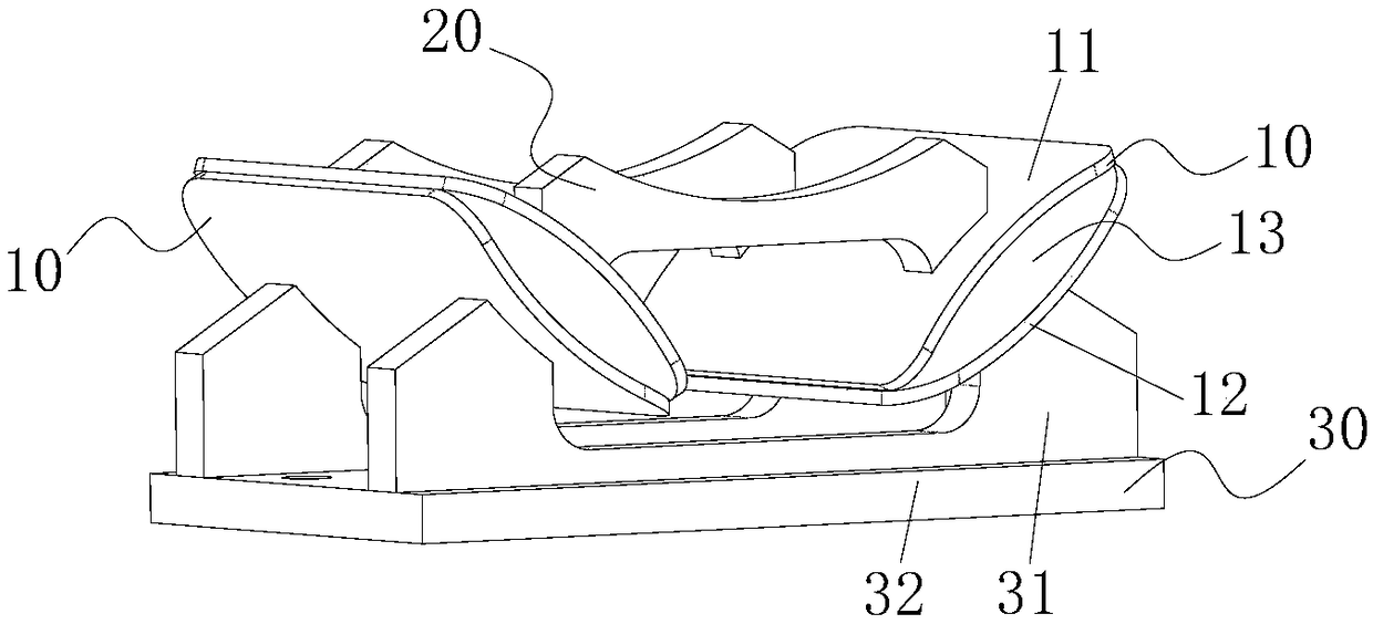 Vibration damping device and water chilling unit