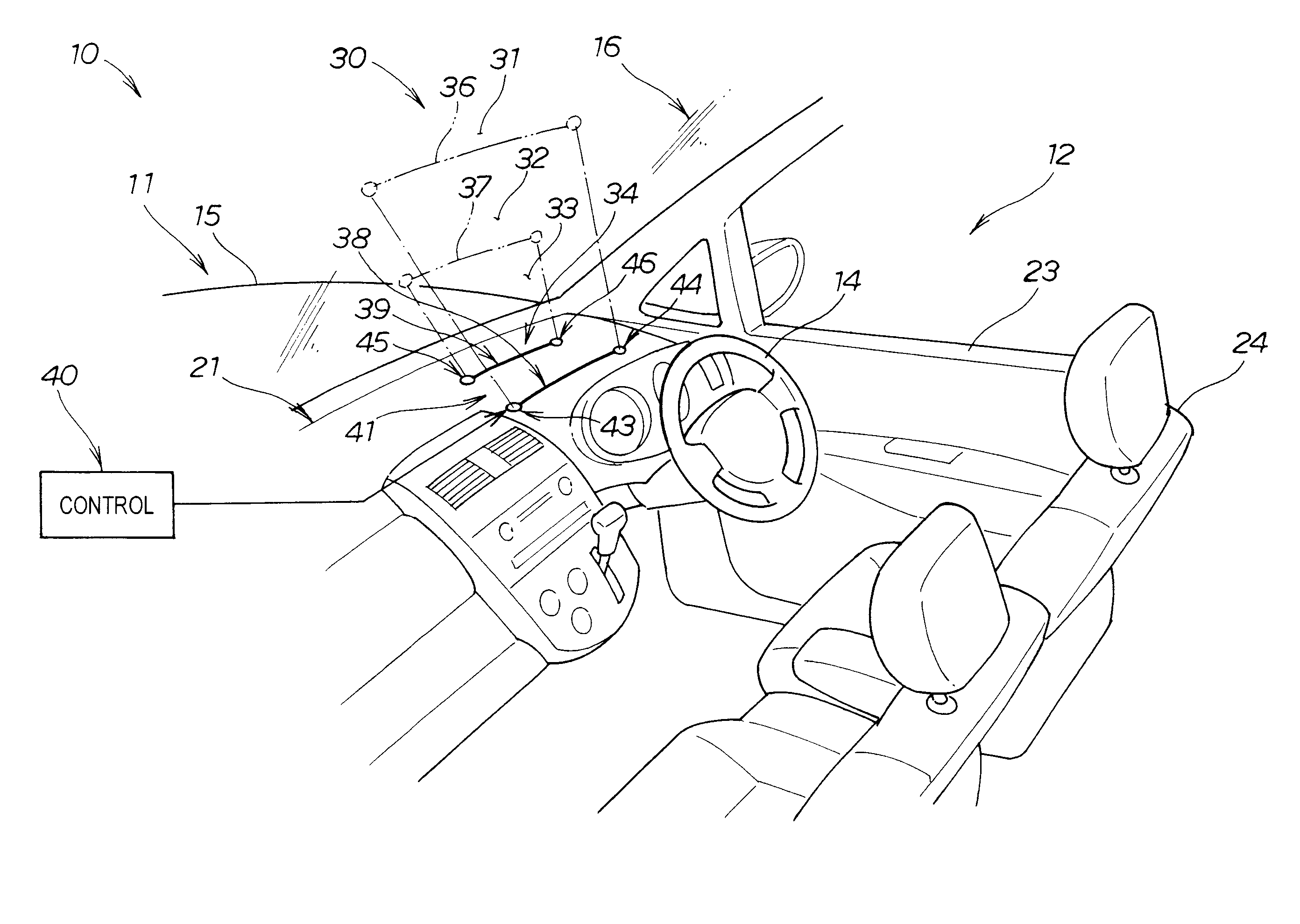 Vision enhancement device for use in vehicle
