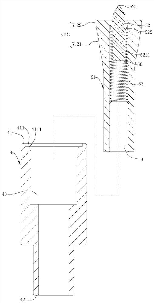 Main cone assembly leading-in device