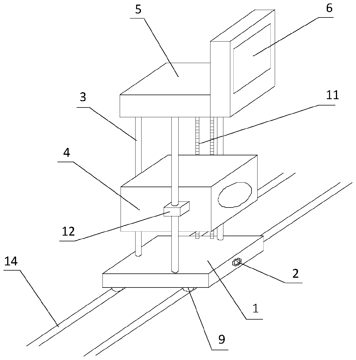 Automobile headlight detector for alignment measurement by searching of wheels