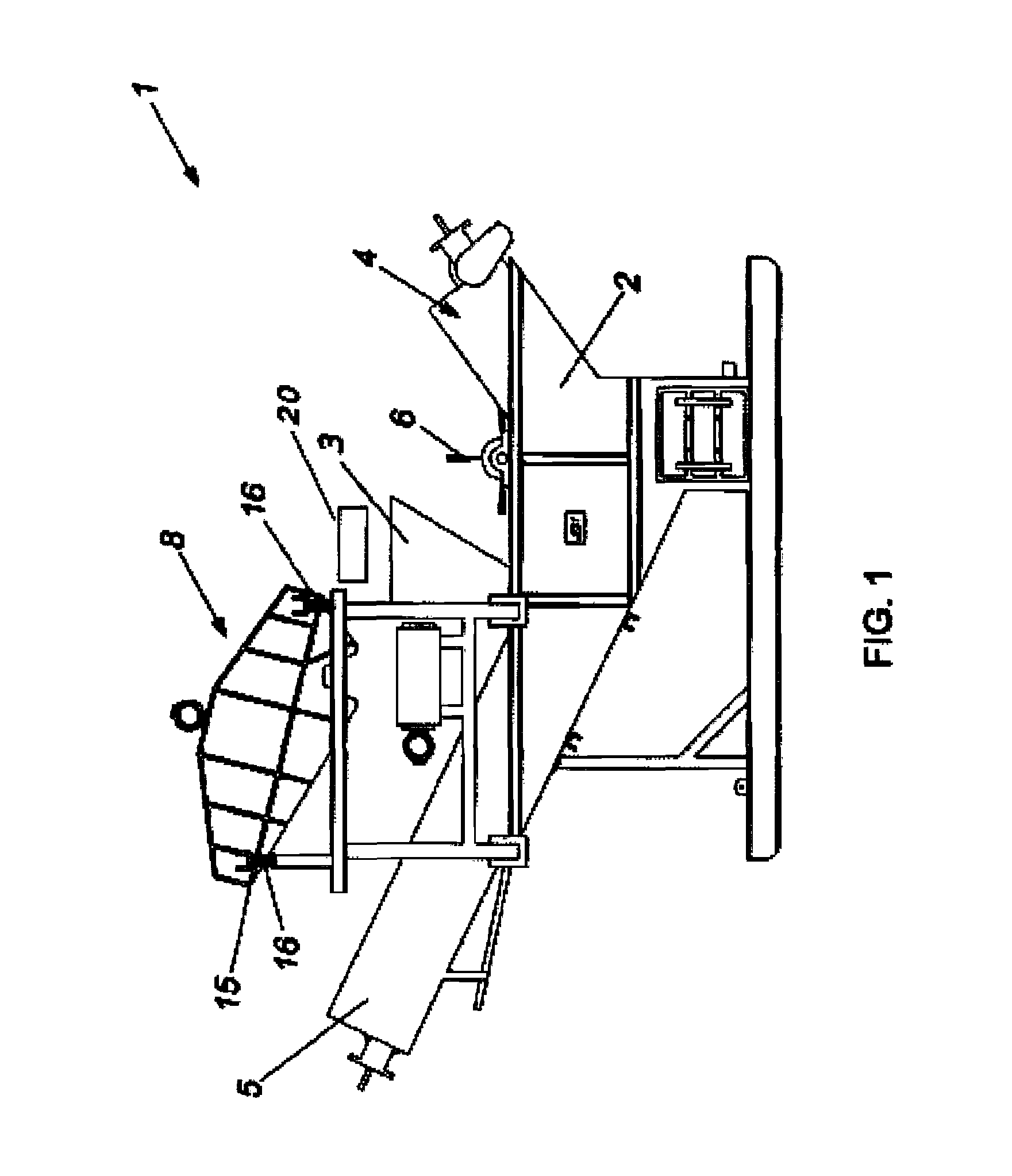 Device for the separation of waste materials in accordance with their densities