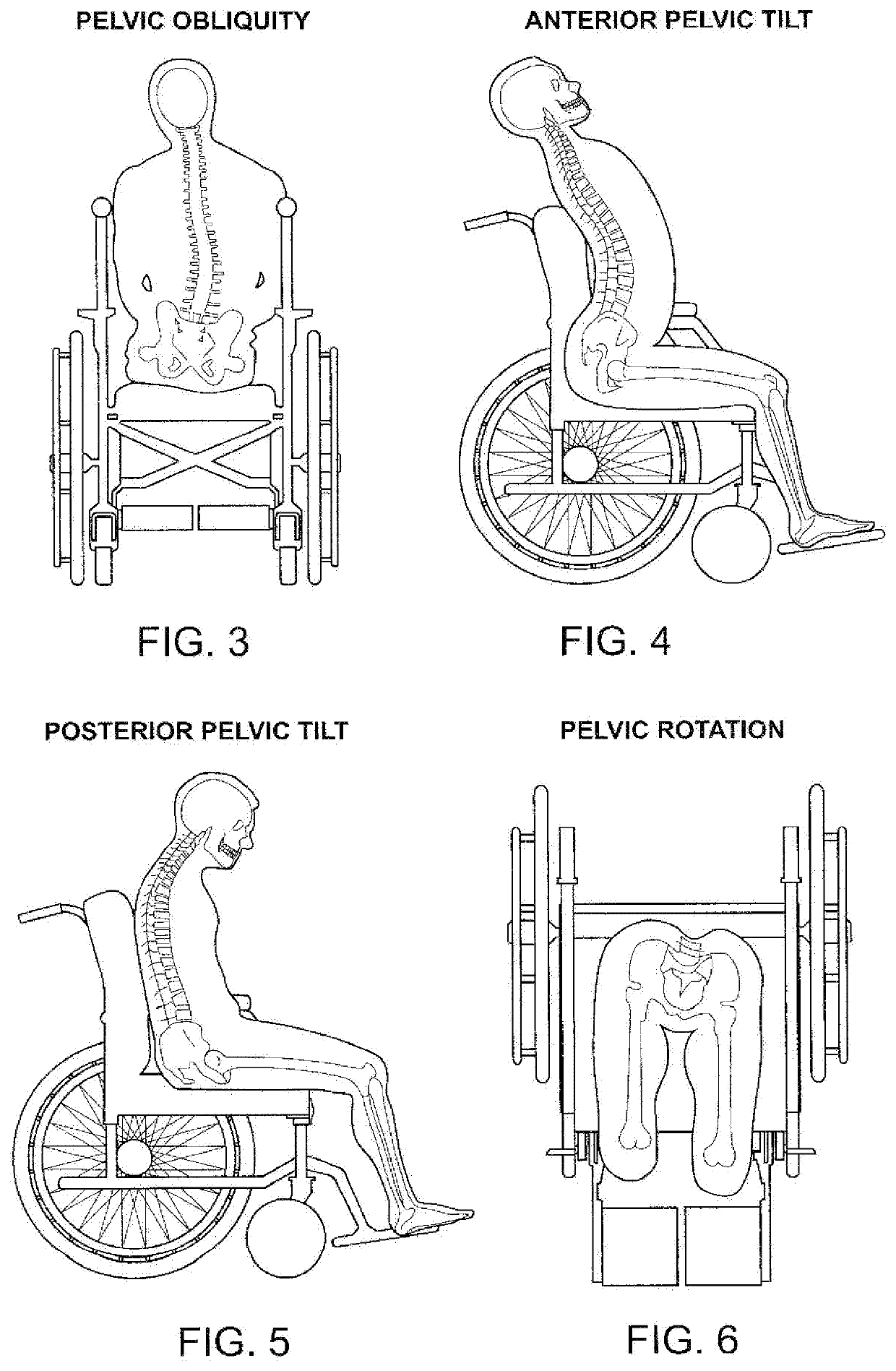 Adjustable anatomical support and seat cushion apparatus for wheelchairs
